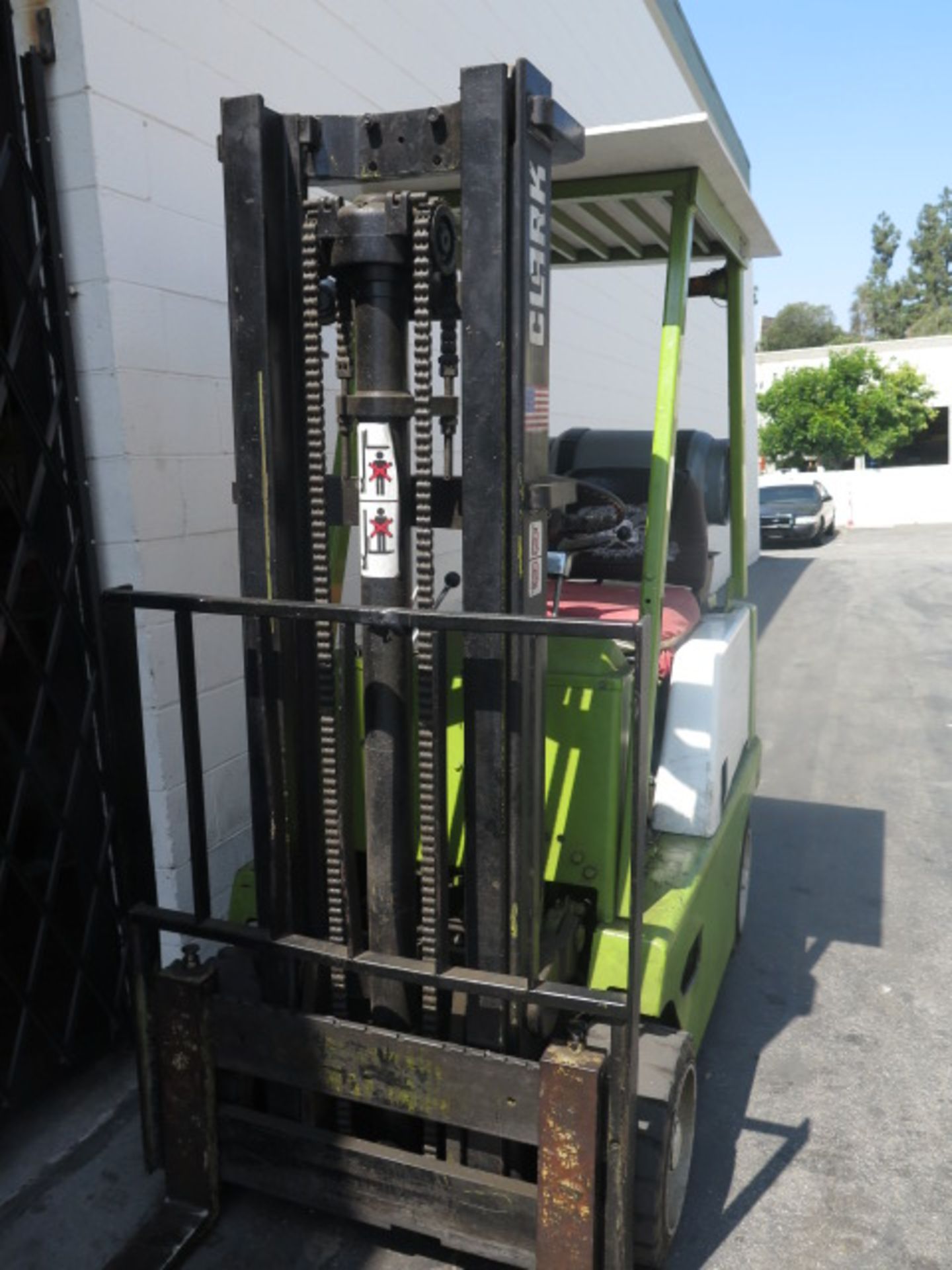 Clark 4000 Lb Cap LPG Forklift w/ 2-Stage Mast, Solid Tires - Image 3 of 7