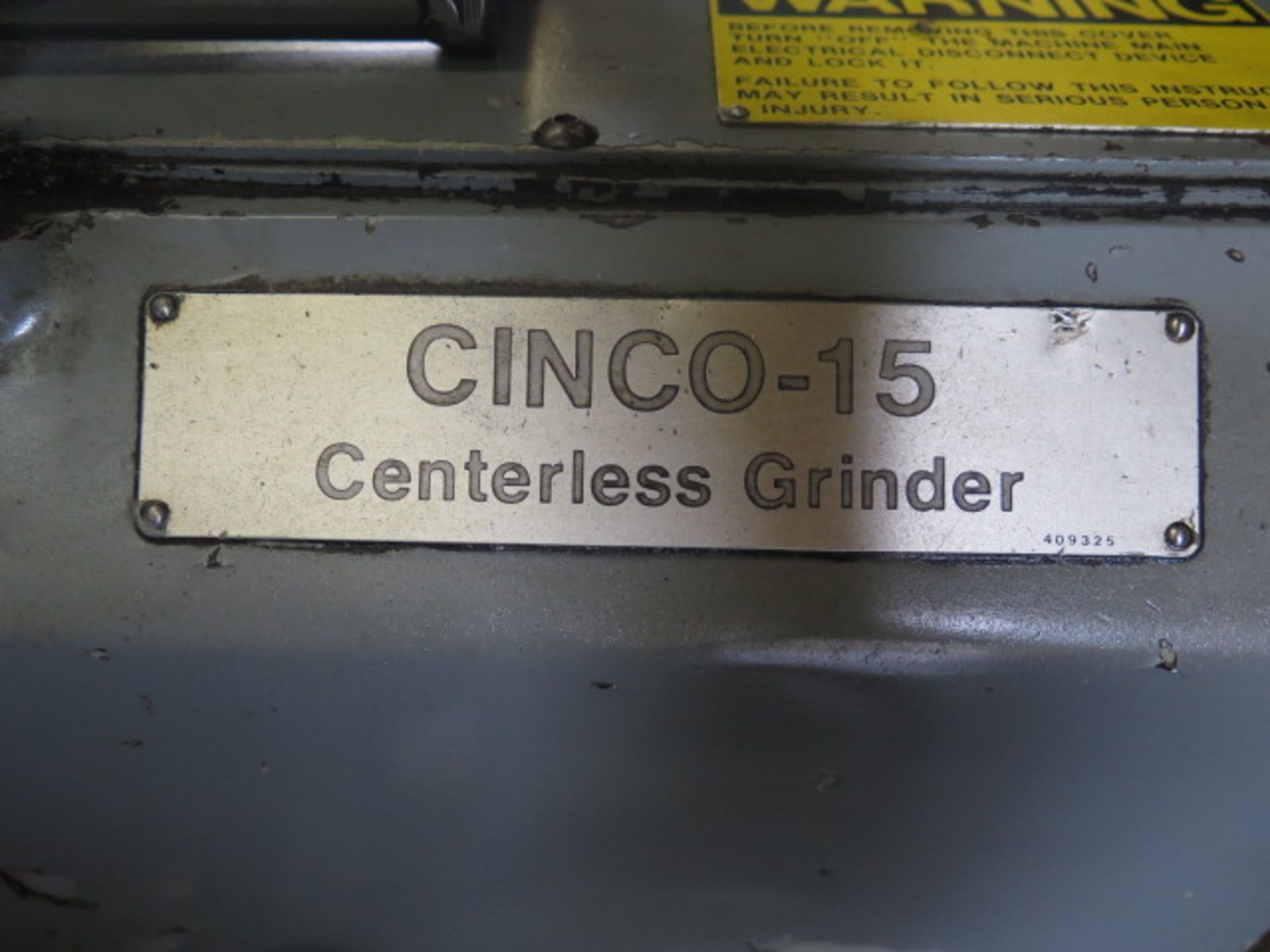Cincinnati Milacron “CINCO-15” mdl. DR Centerless Grinder s/n 350200079-0038 w/ 24” Grinding - Image 10 of 10