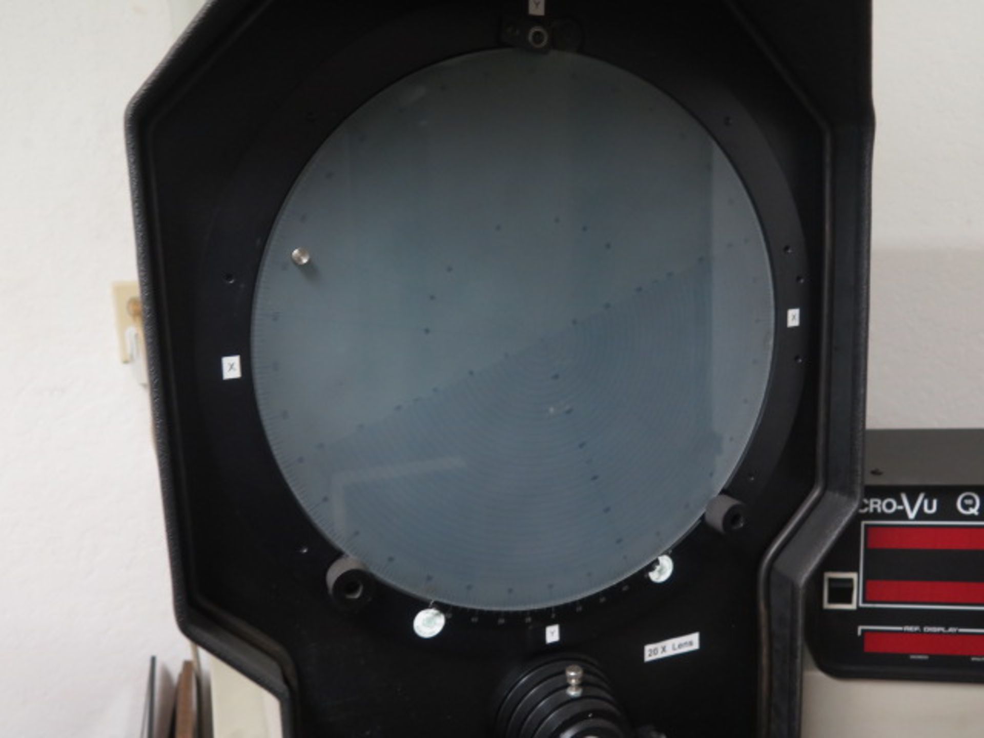 MicroVu mdl. H-14 14” Floor Model Optical Comparator s/n 3500 w/ MicroVu Q16 Programmable DRO, - Image 4 of 9