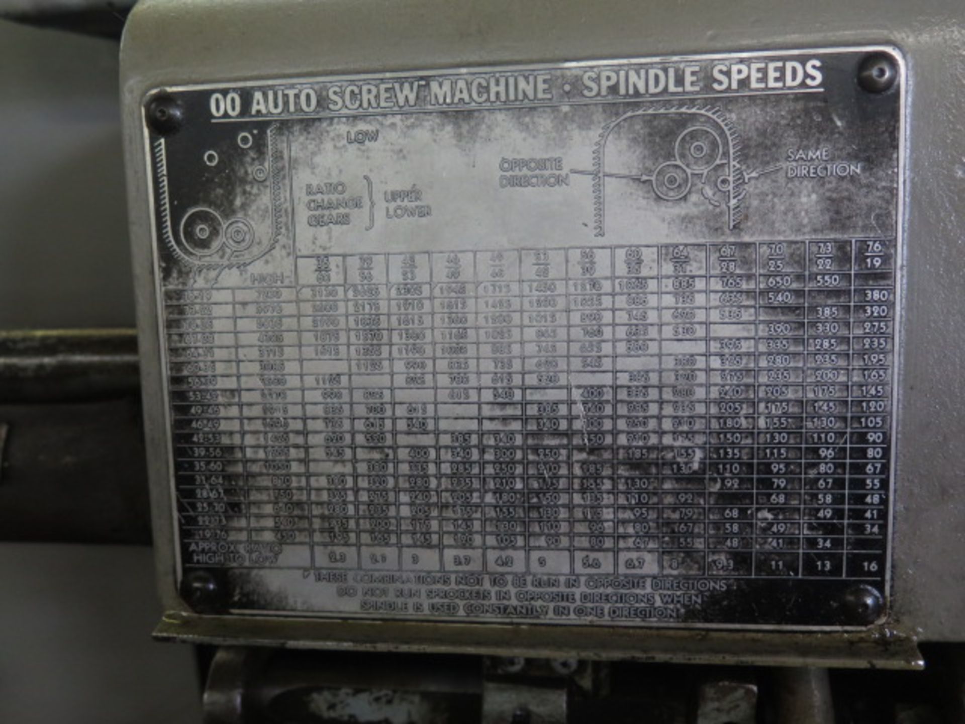 Brown & Sharpe No. 00 Automatic Screw Machine s/n 542-00-4122 w/ 6-Station Turret, (3) Cross Slides, - Image 7 of 8