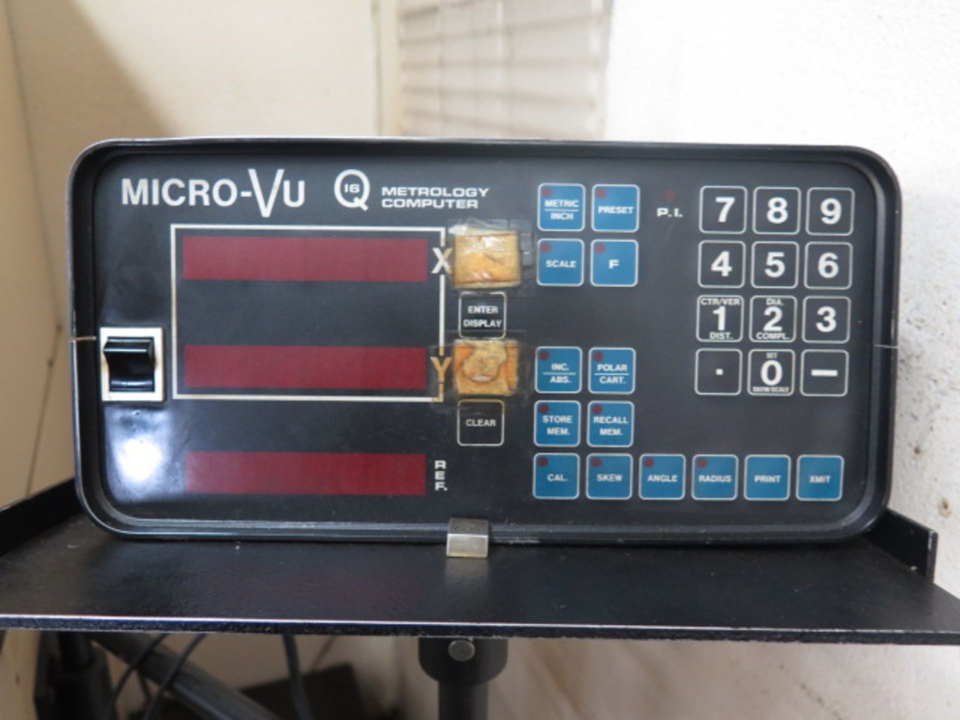 MicroVu mdl. H-14 14” Floor Model Optical Comparator s/n 517 w/ MicroVu Q16 Programmable DRO, - Image 9 of 10