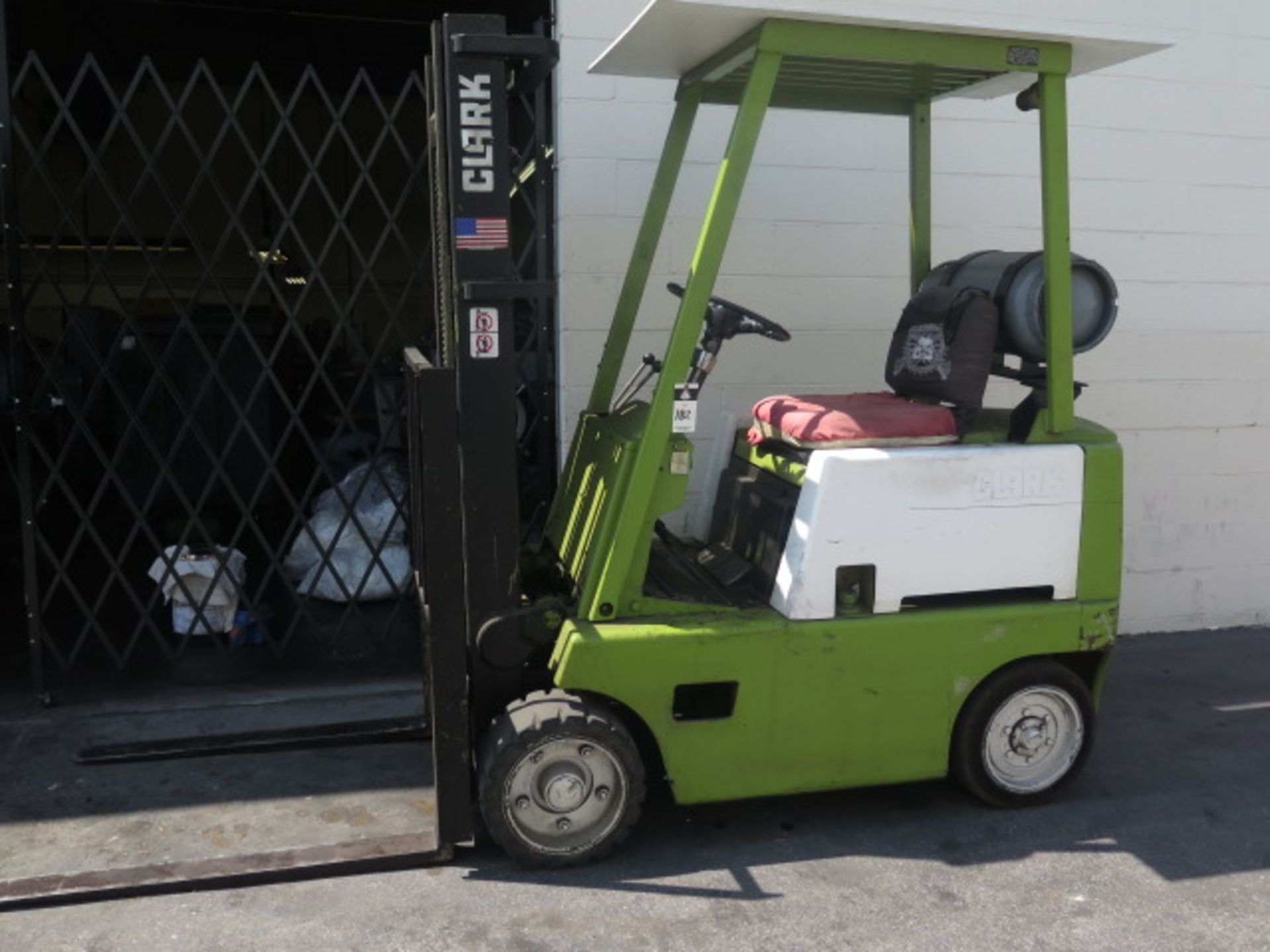 Clark 4000 Lb Cap LPG Forklift w/ 2-Stage Mast, Solid Tires