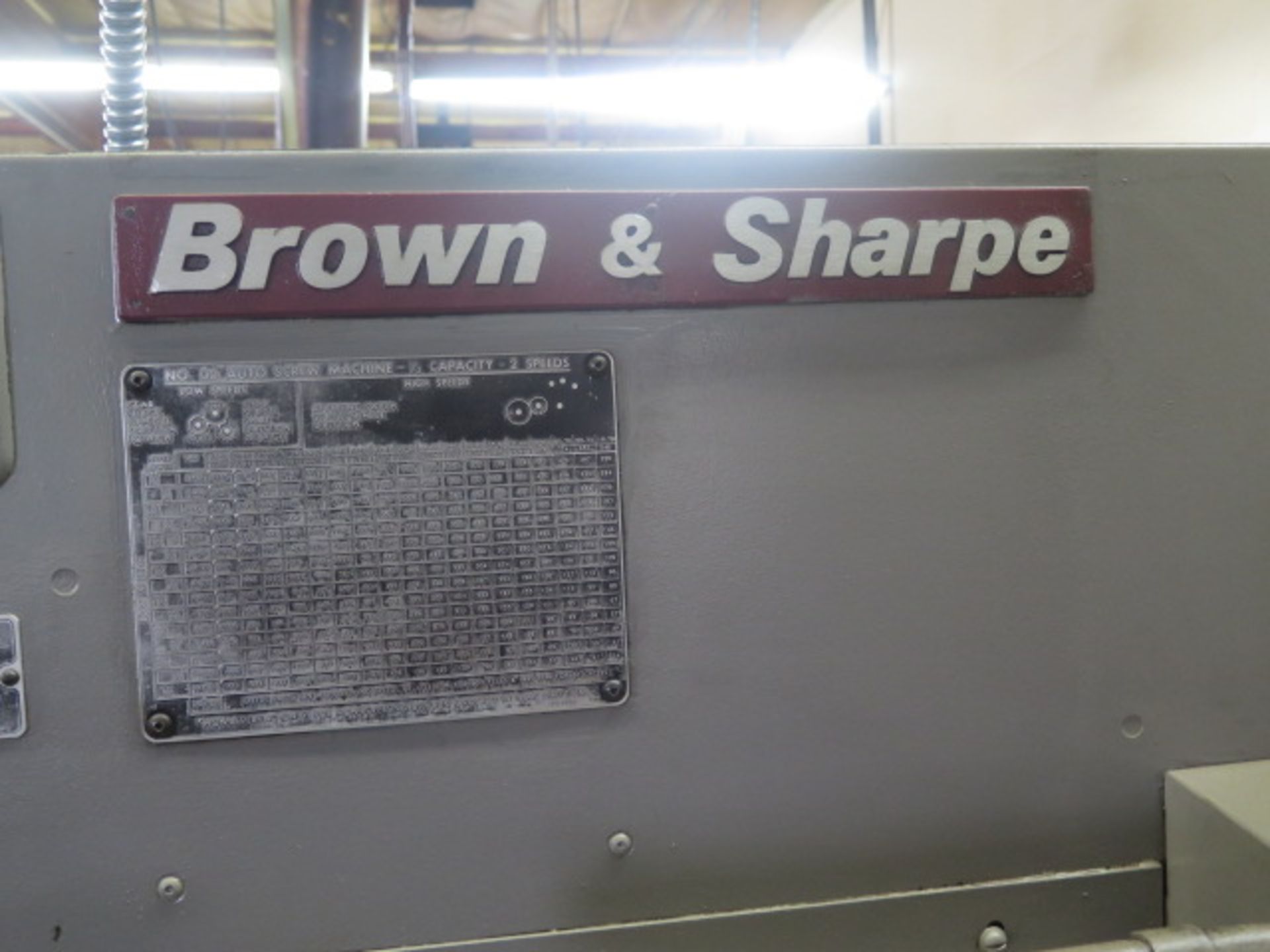 Brown &Sharpe No. 00 ½” Cap Automatic Screw Machine s/n 542-00-7785 w/ 6-Station Turret, (3) Cross - Image 8 of 9