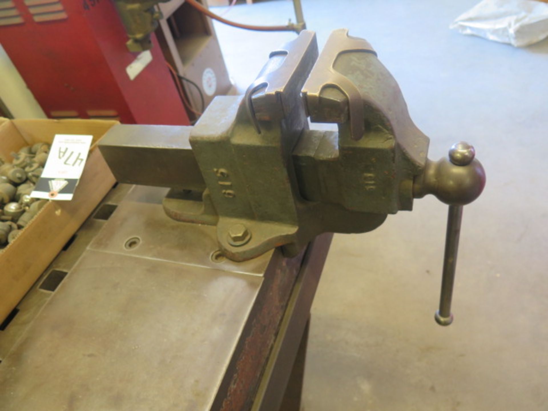 60” x 60” Acorn Style Forming Table w/ Bench Vise, Hand Punch, Clamps and Acces - Image 3 of 6
