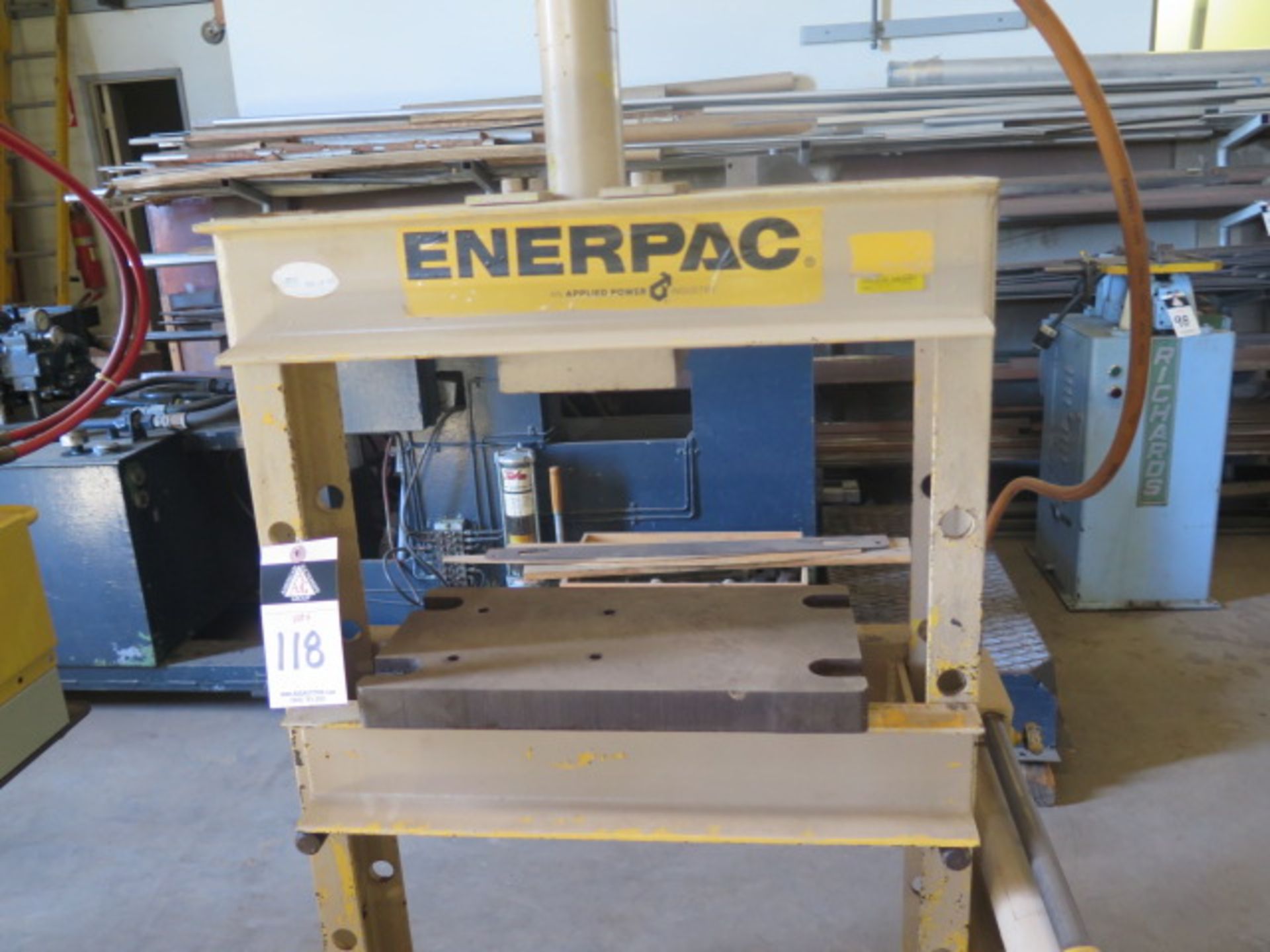 Enerpac 10 Ton Hydraulic H-Frame Press w/ Hand Unit - Image 2 of 4