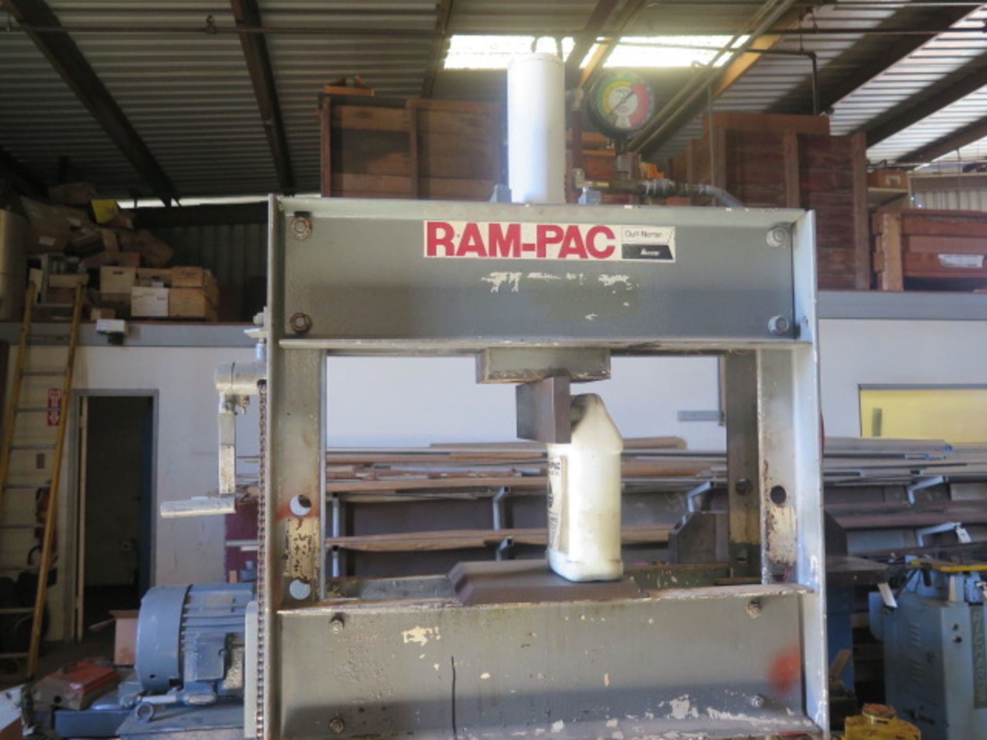 Ram-Pac 50 Ton Hydraulic H-Frame Press w/ Enerpac Air-Over-Hydraulic Unit - Image 2 of 5