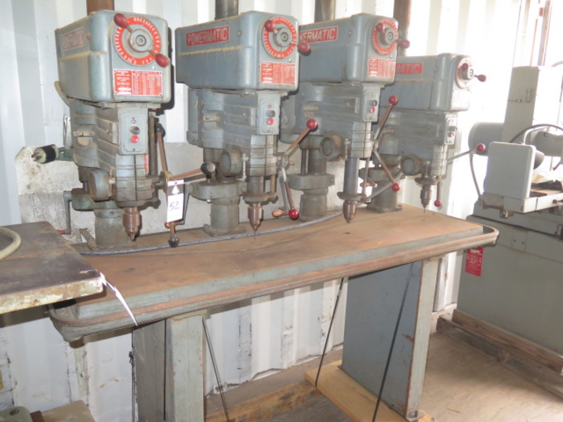 Powermatic 4-Head Gang Drill Press w/ mdl. 1150 Variable Speed Heads 19 ¾” x 65 ½” Table - Image 2 of 6