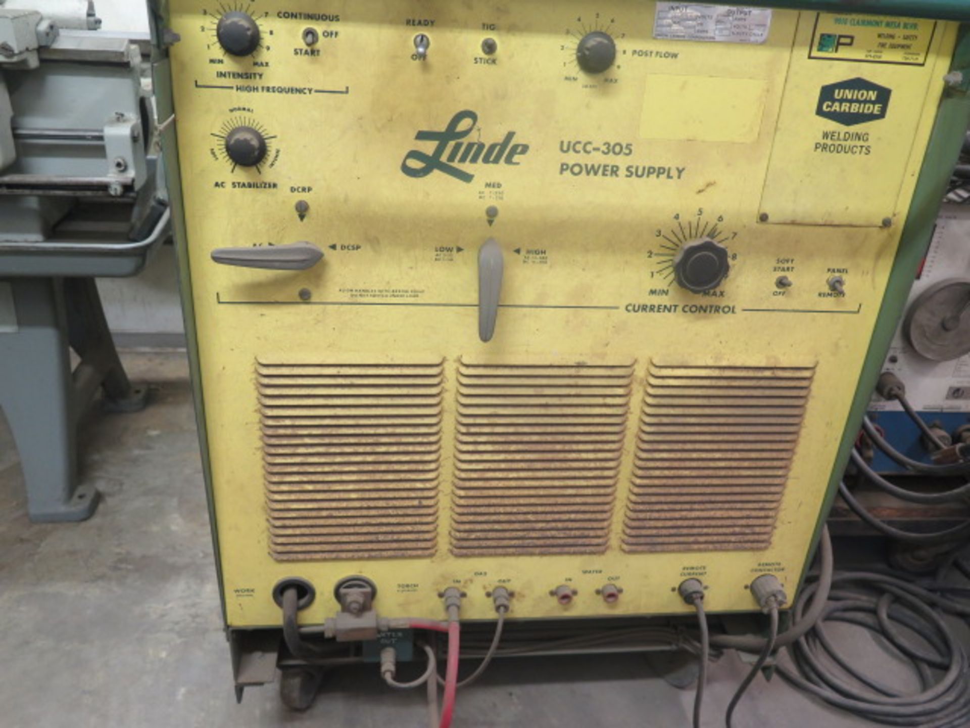 Linde UCC-305 Arc Welding Power Source s/n C-74C02787 w/ Cooling Unit - Image 2 of 4