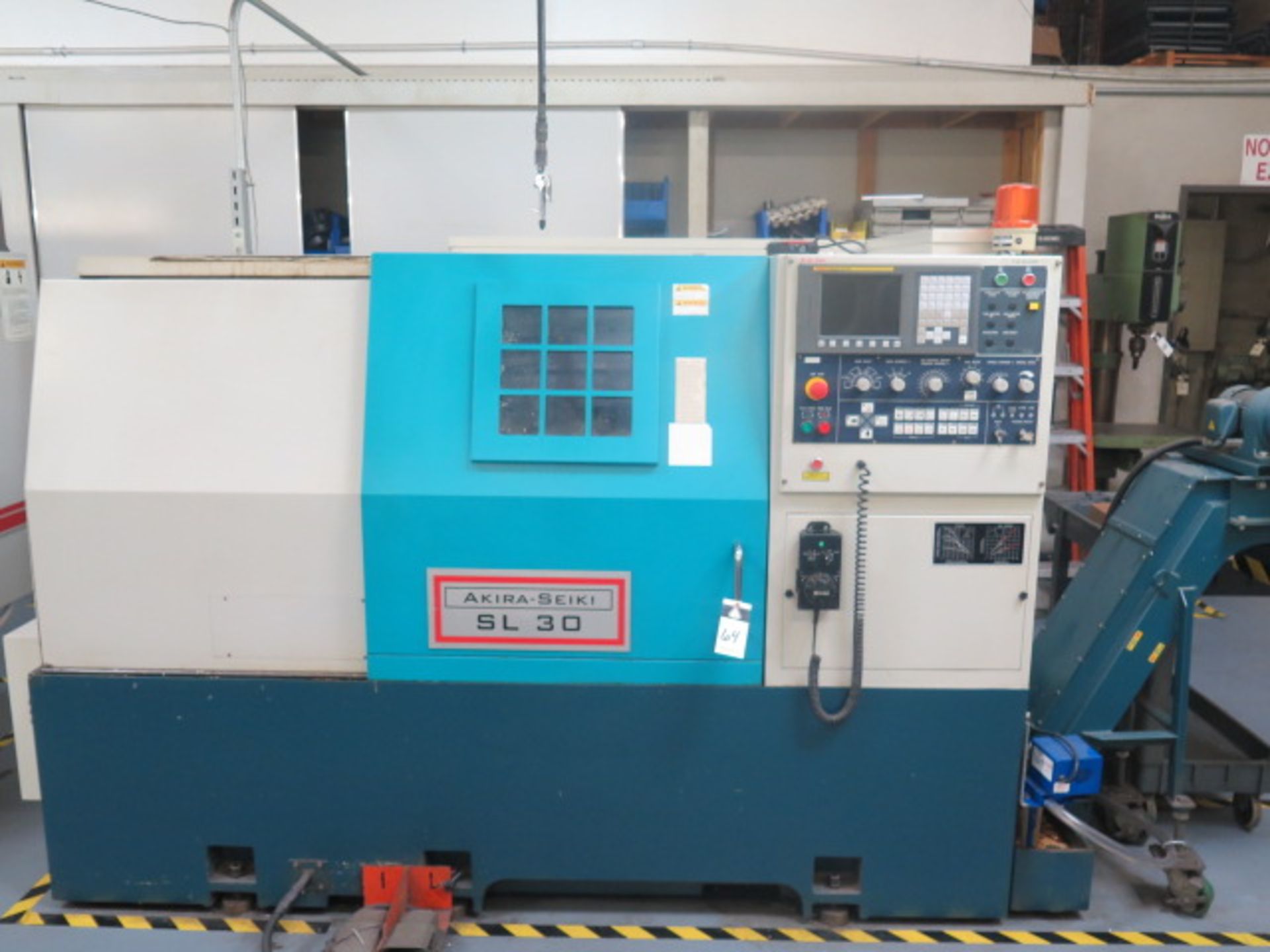 Akira Seiki SL-30 CNC Turning Center s/n PTDL102-224 w/ Fanuc Series 0i-TC Controls, Hand Wheel,