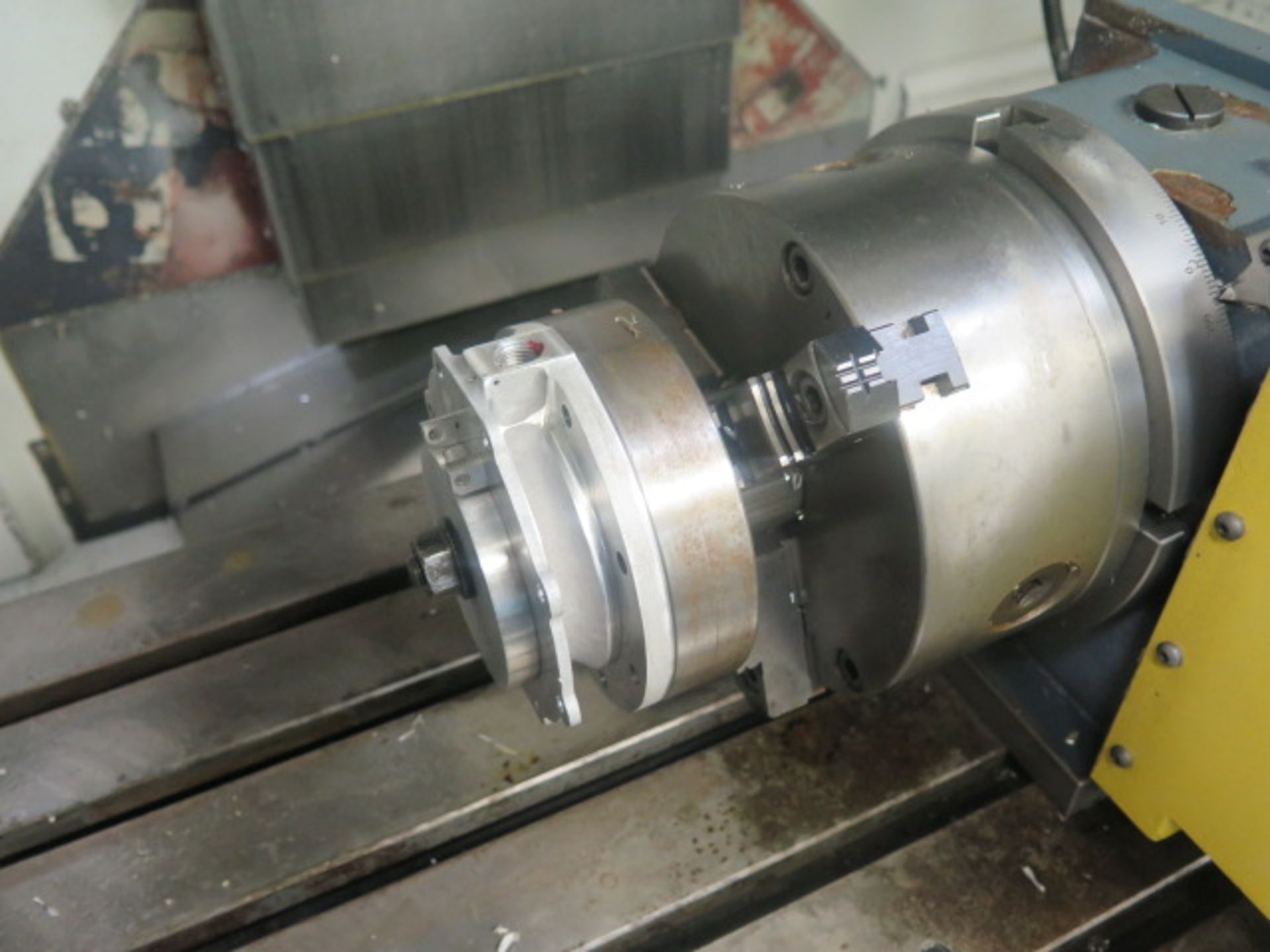 Top Tool mdl. TD200PV 4th Axis 8” Rotary Head s/n OP01310-3 w/ 7 ½” 3-Jaw Chuck and Mill Center - Image 3 of 5