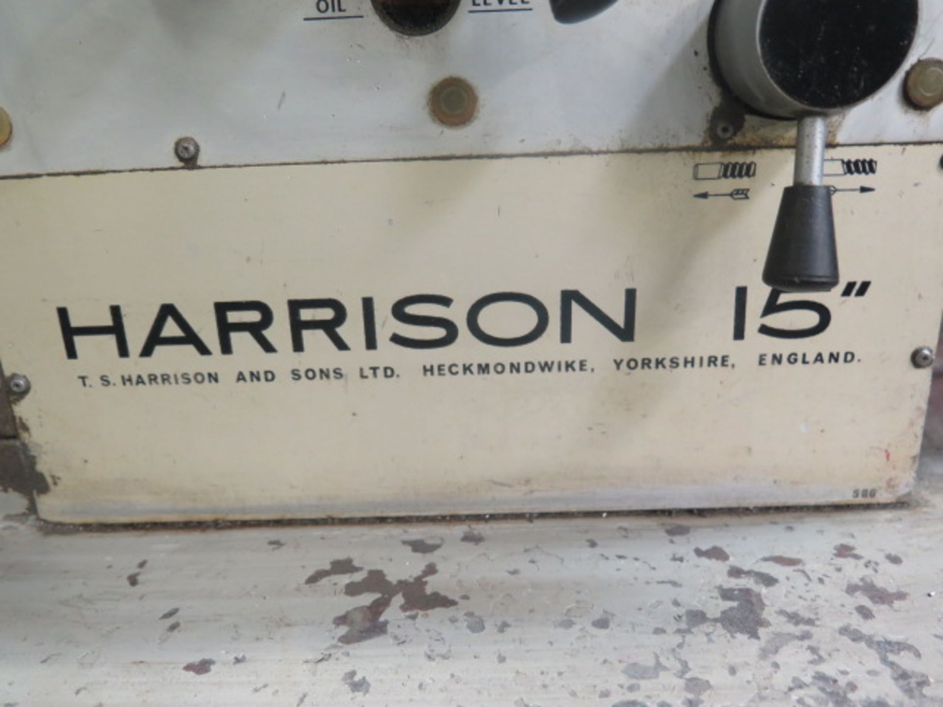 Harrison 15” 15” x 55” Geared Head Gap Bed Lathe s/n 145477 w/ 35-1500 RPM, Inch Threading, Trava- - Image 7 of 7