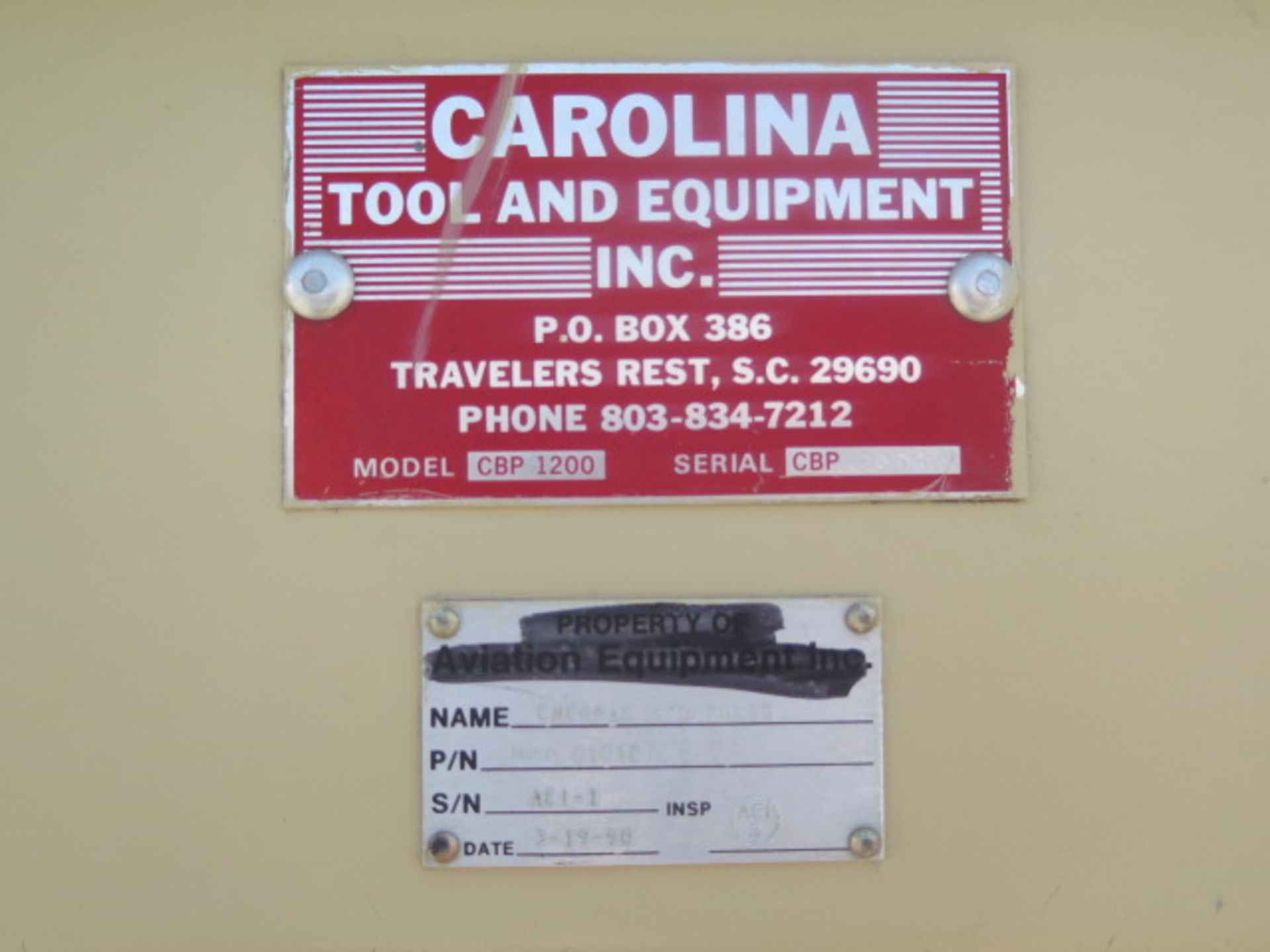Carolina CBP1200 Hydraulic H-Frame Press s/n CBP5668 - Image 5 of 5