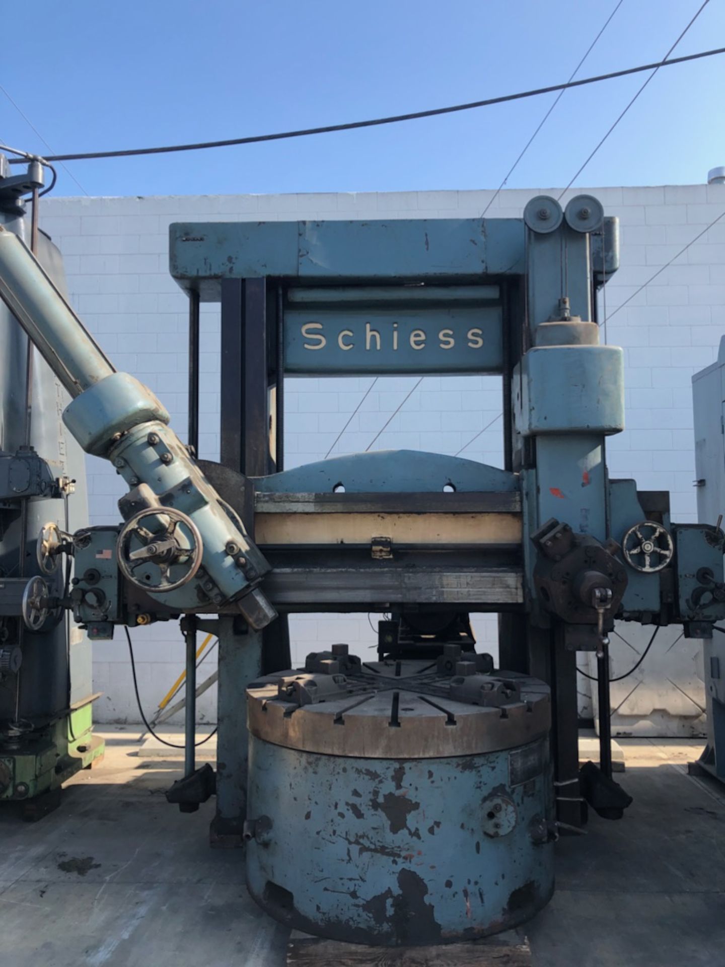 Schiess 59" Vertical Boring Mill with 5 position side Turred Head. With 64" swing. - Image 4 of 4