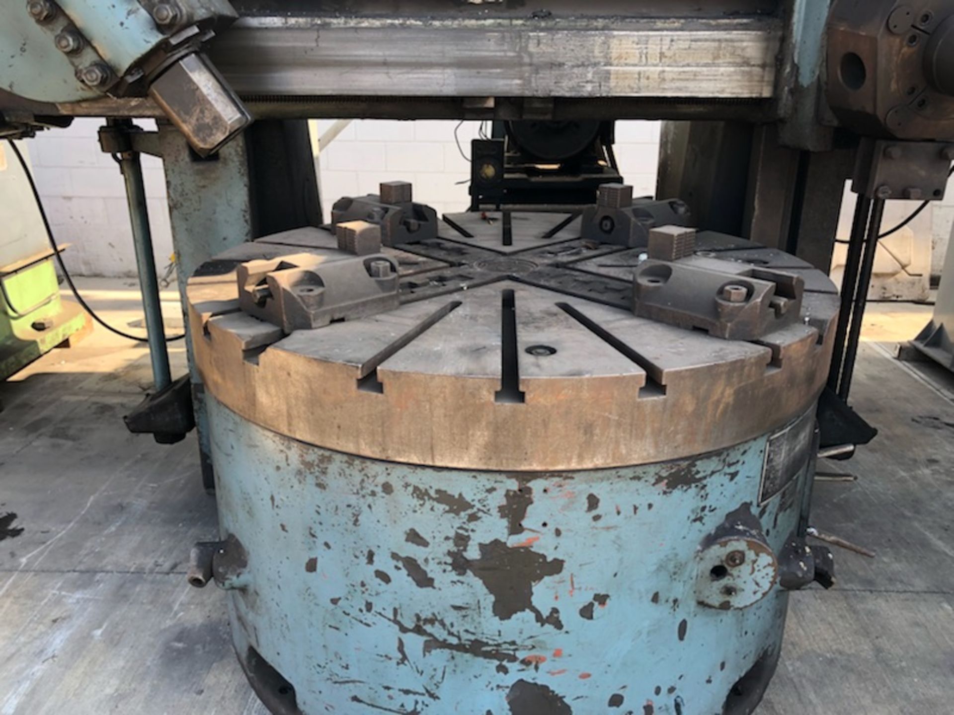 Schiess 59" Vertical Boring Mill with 5 position side Turred Head. With 64" swing.
