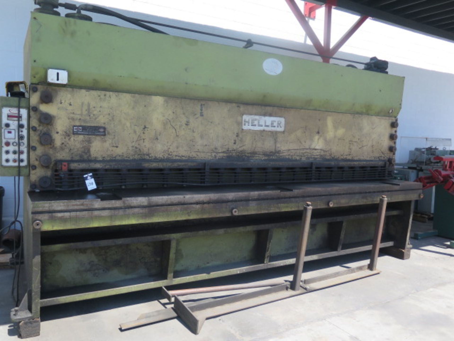 Heller HS-40-10 14’ Power Shear s/n 54686 w/ 36” Controlled Back Gage, Squaring Arm, Front Supports - Image 2 of 9