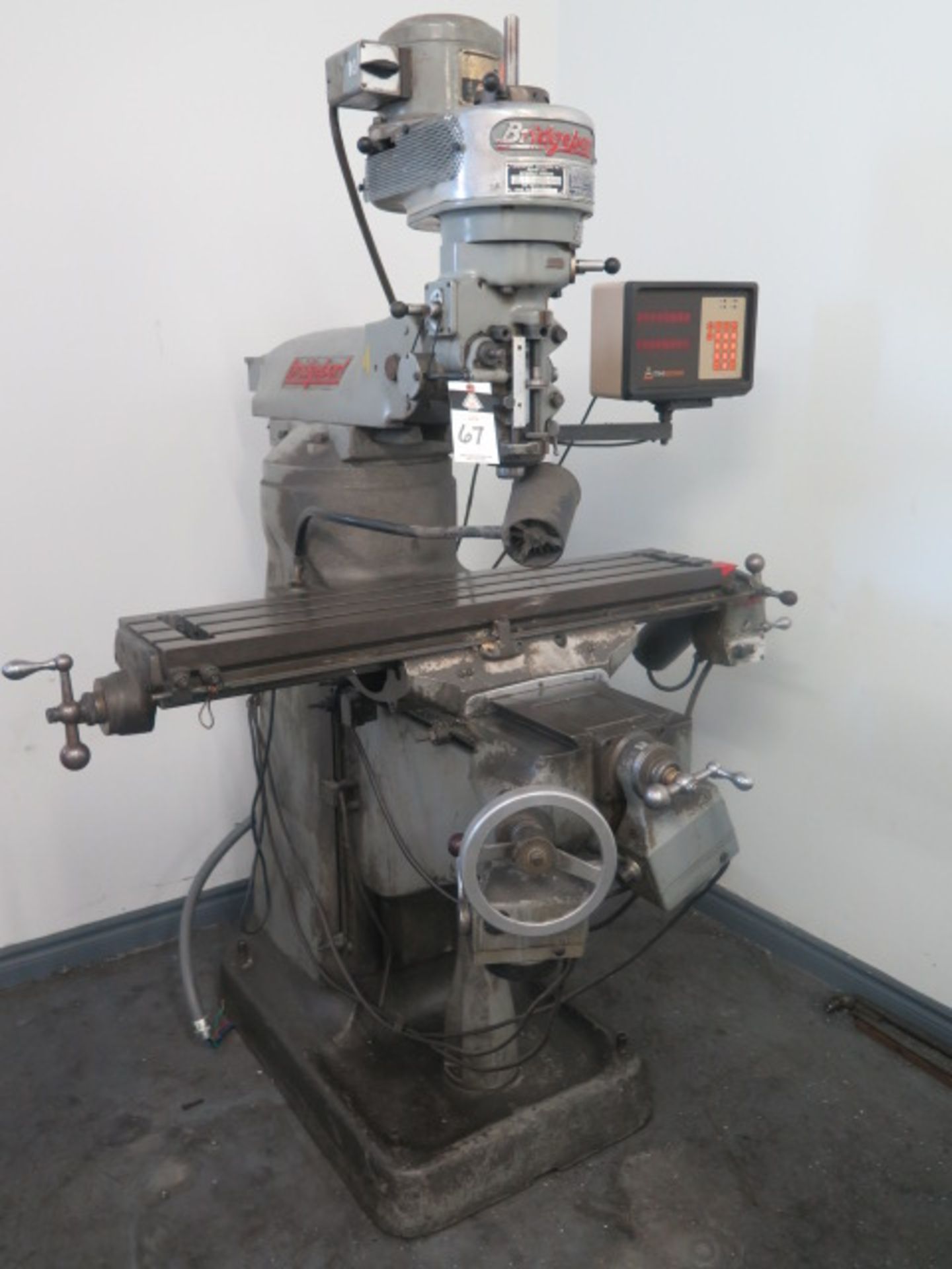 Bridgeport Vertical Mill s/n 167396 w/ Anilam Mini Wizard DRO, 80-2720 RPM, 8-Speeds, Chrome Ways,