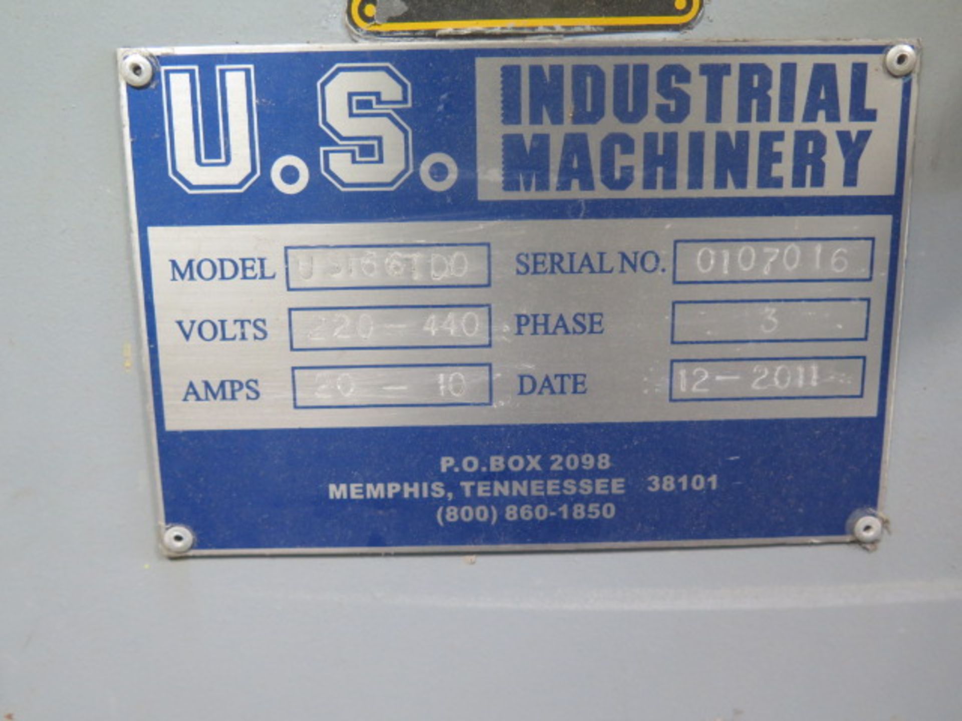 2011 US Industrial mdl. USI66TDO 66 Ton Ironworker w/ 5/8” x 10” – Max 16” Flat Bar Shear, 1 ¾” - Image 8 of 8