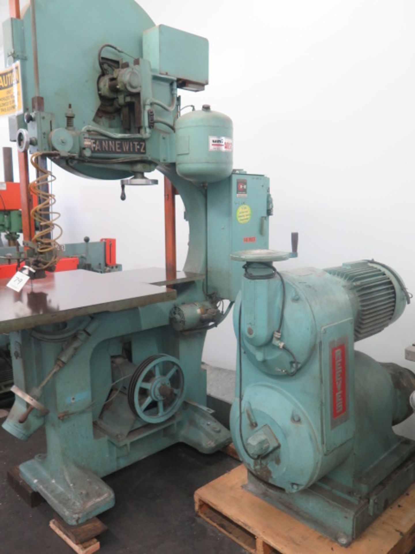 Tannewitz mdl. 6V1E 35” Vertical Band Saw s/n 83041 w/ Reeves Vari-Drive Speed Controller - Image 5 of 8