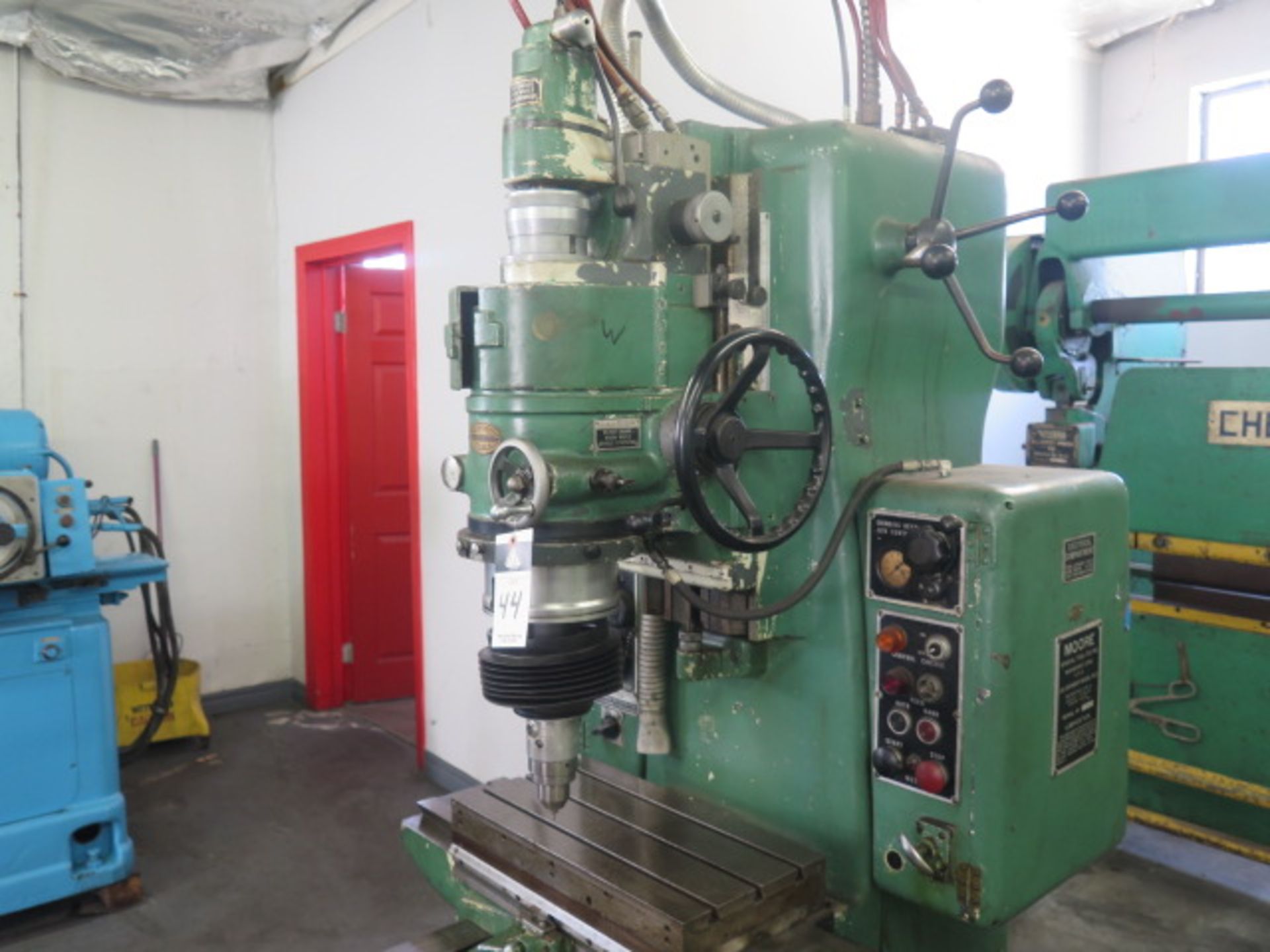 Moore No. 2 Jig Boring Machine s/n 7156 w/ Pneumatic Rotary Grinding Head, 10” x 19” Table, X=17”, - Image 3 of 9