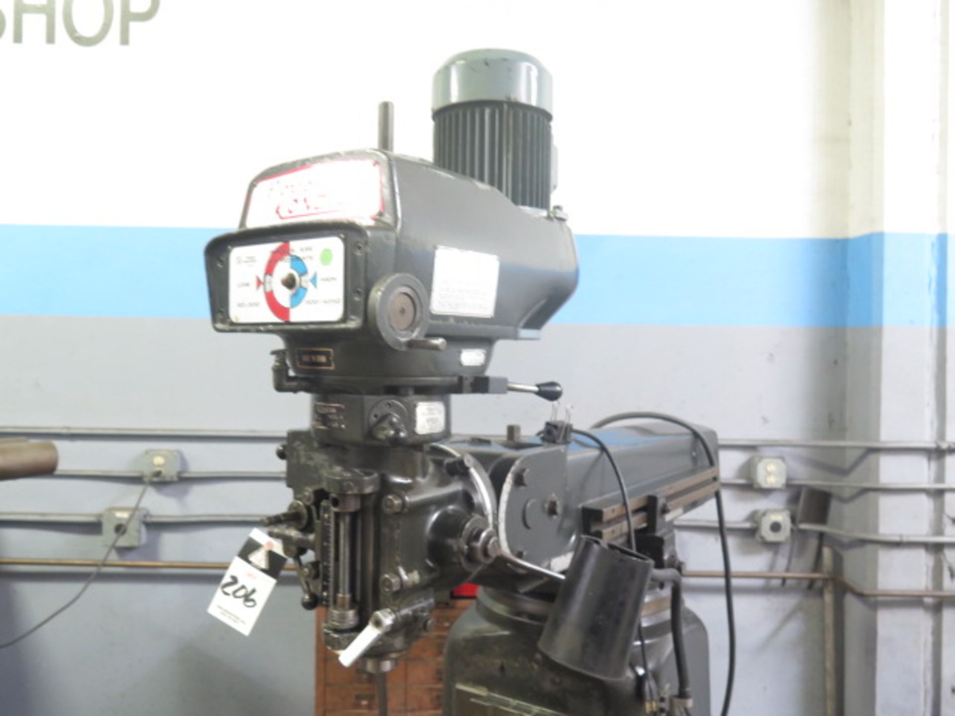 Kondia Power Mill mdl. G s/n F-398 w/ 2.2kw Motor, 60-4200 Dial Change RPM, Power Feed, 9” x 42” - Image 3 of 7