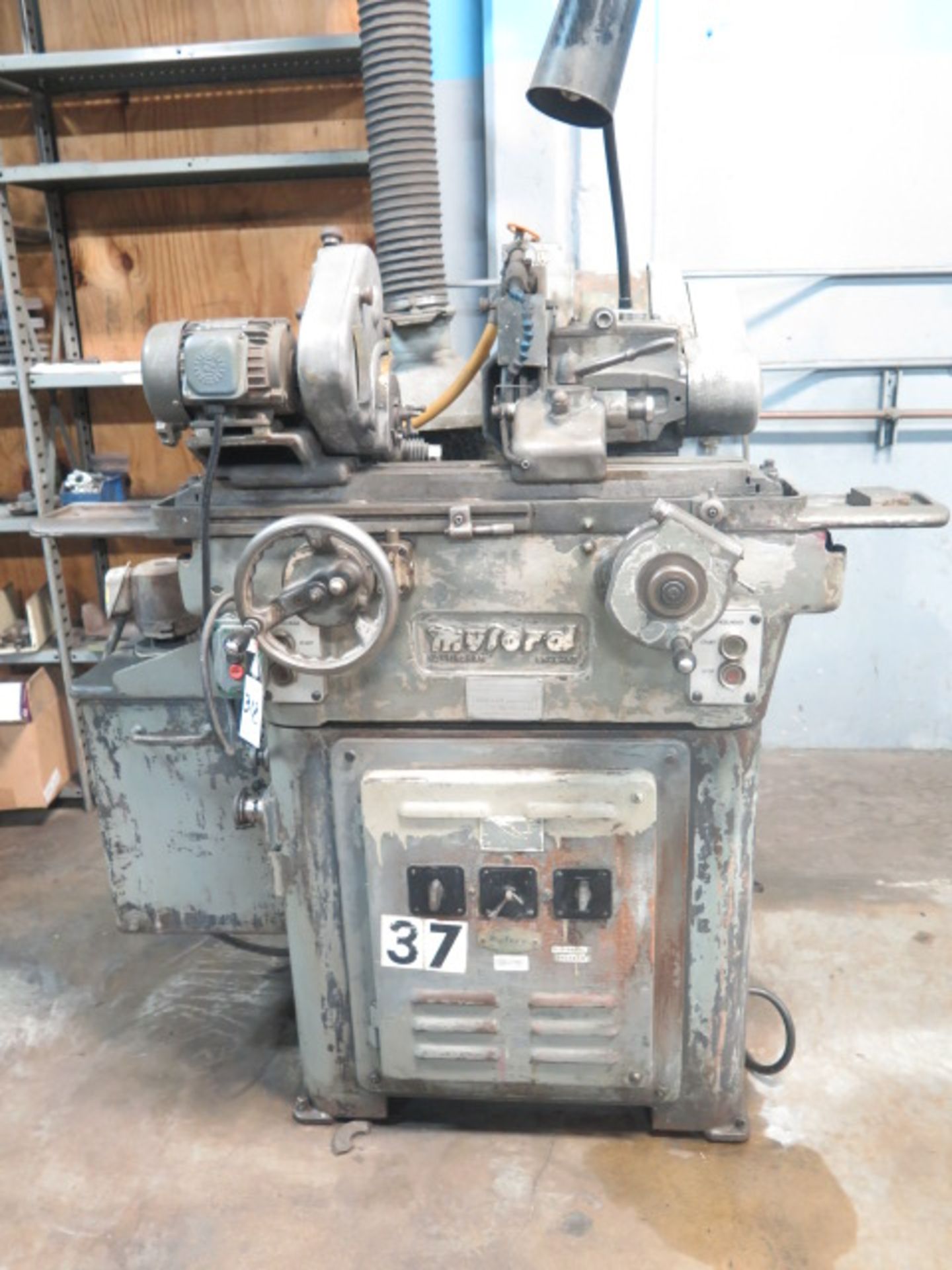 Myford MG-12 5” x 12” Universal Cylindrical Grinder s/n S45843 w/ Motorized Work Head, Tailstock,