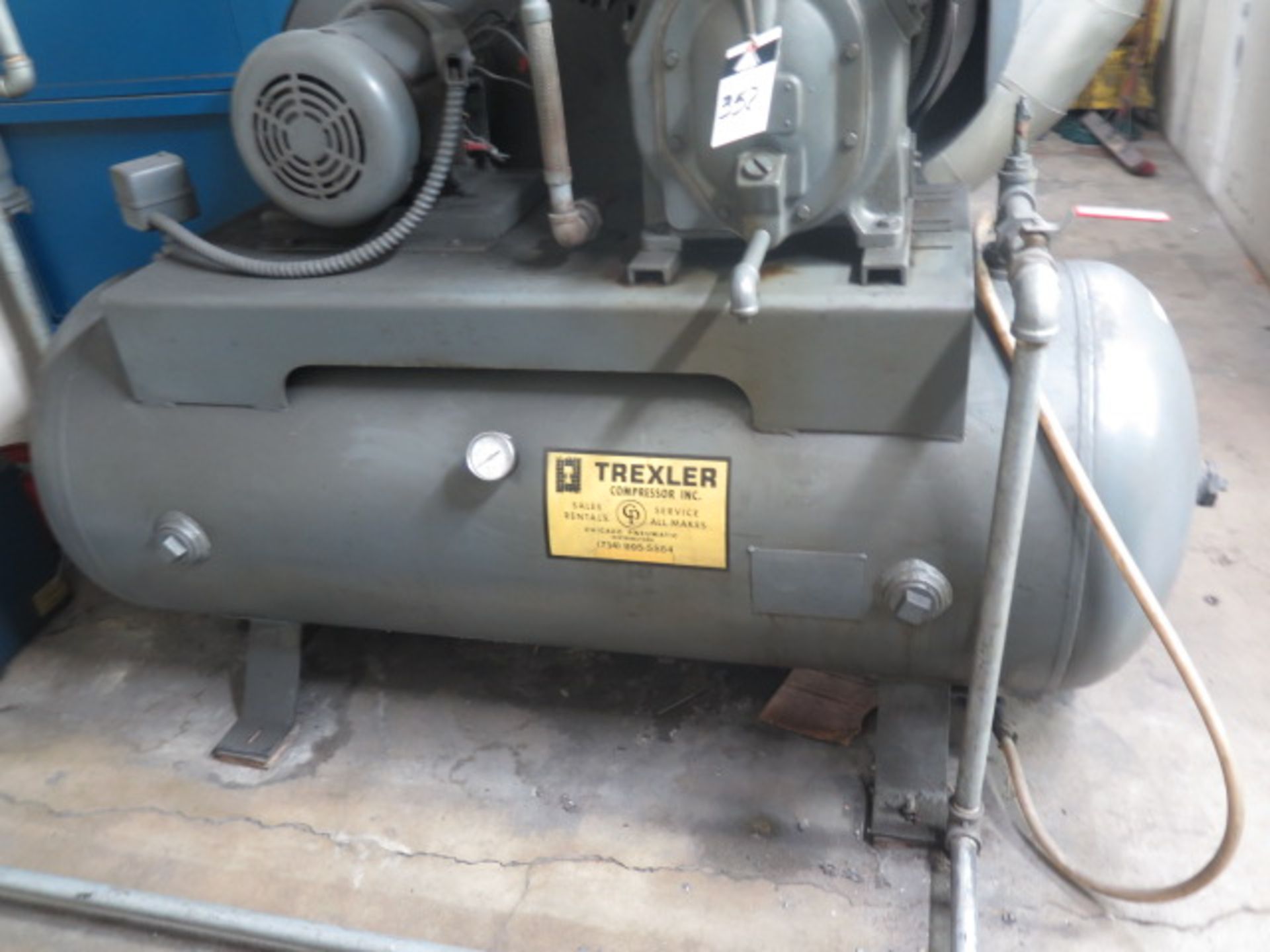 Trexler 5Hp Horizontal Air Compressor w/ 3-Stage Pump, 120 Gallon Tank, Arrow Refrigerated Air - Image 4 of 4