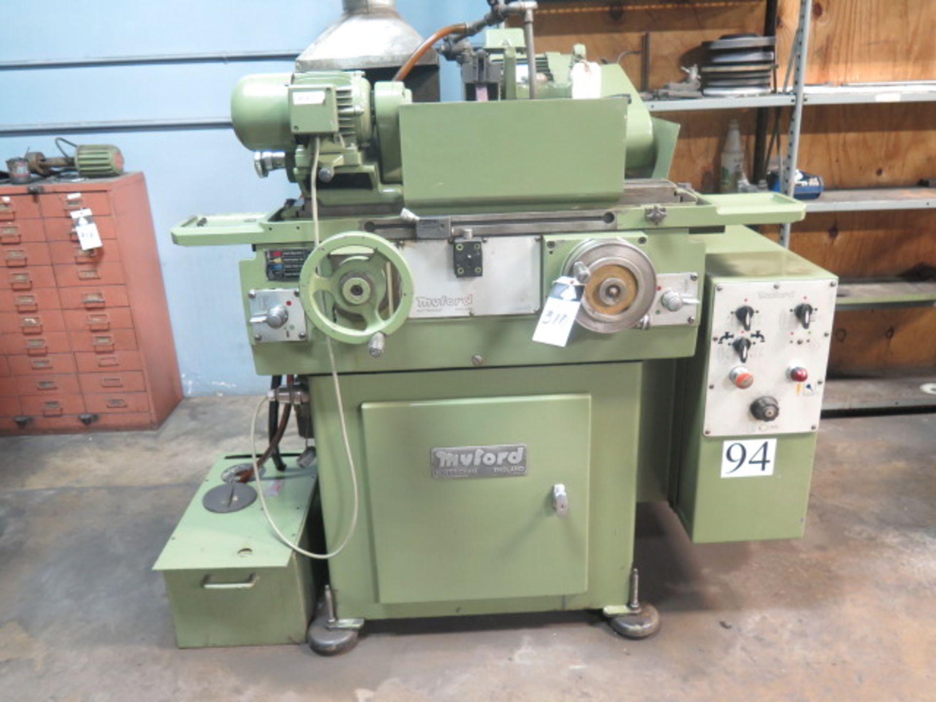 Myford MG12-M 5” x 12” Universal Cylindrical Grinder s/n SM157324 w/ Motorized Work Head, Tailstock,