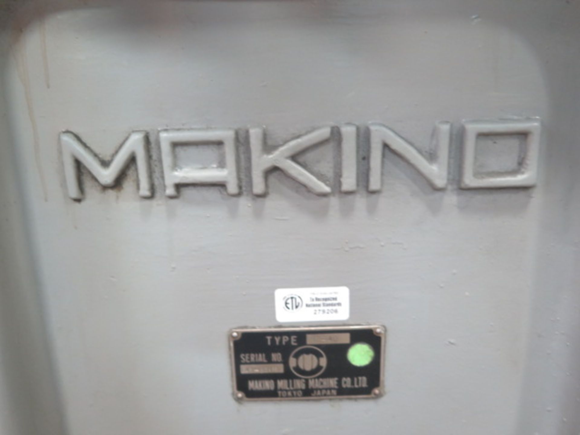 Makino C-40 Universal Tool and Cutter Grinder s/n E43-3018 w/ Compound Dual Wheel Grinding Head, - Image 6 of 6