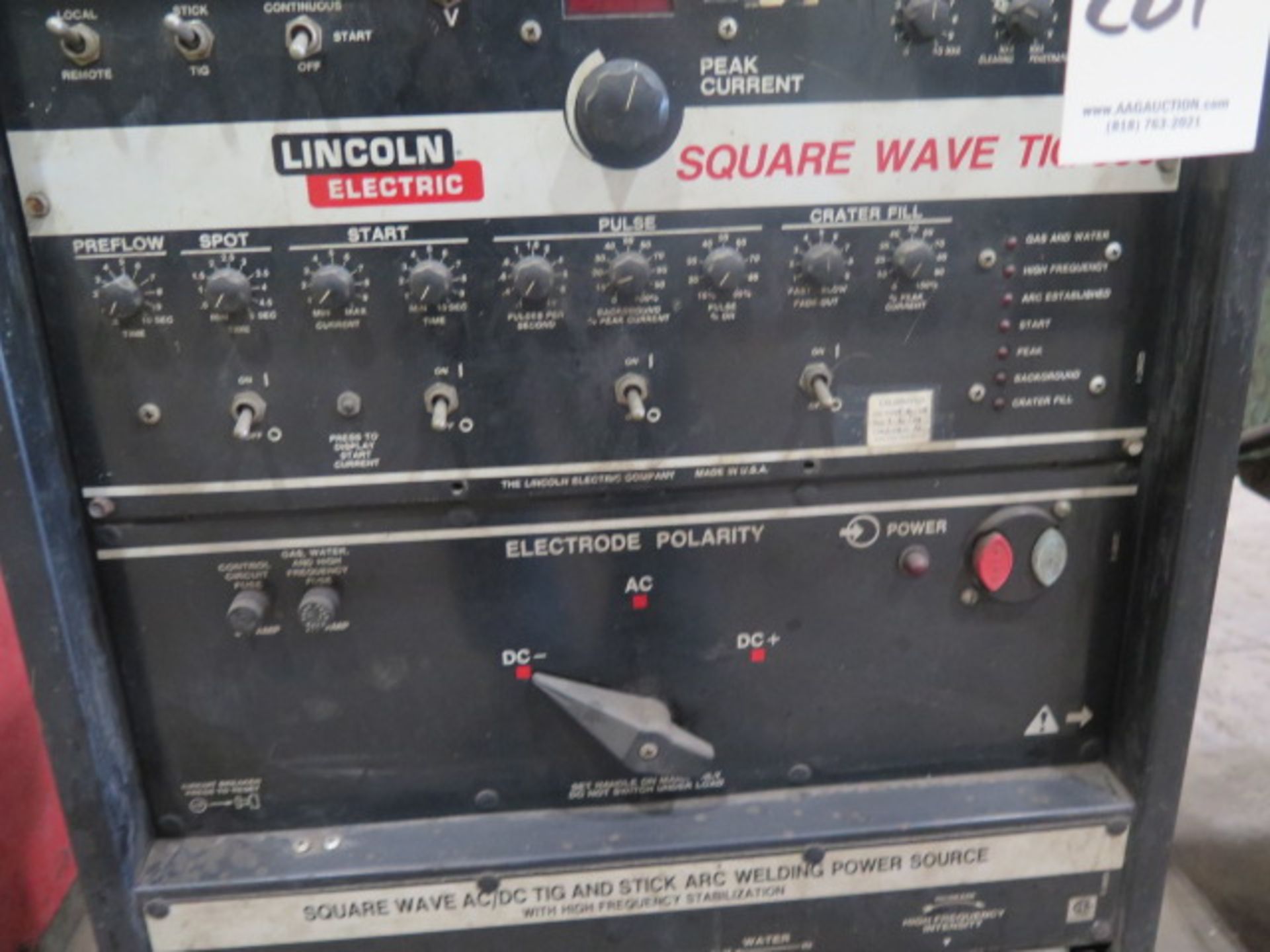 Lincoln Squarewave TIG-350 Square Wave AC/DC TIG and Stick Arc Welding Power Source with High - Image 4 of 4