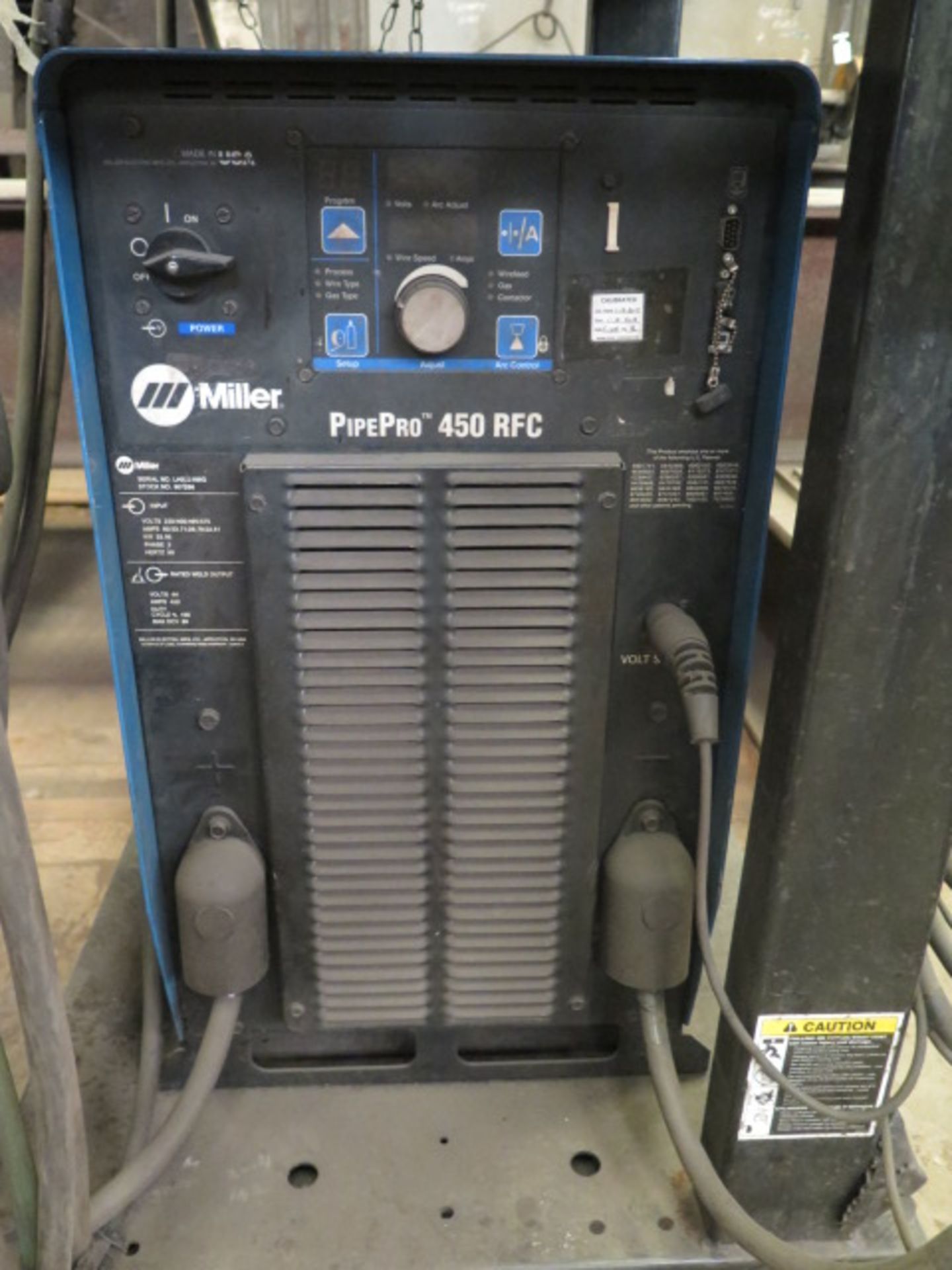 Miller Pipe Pro 450 RFC Arc Welding Power Source s/n LH230189G w/ Miller Pipe Pro DX Wire Feeder - Image 3 of 8