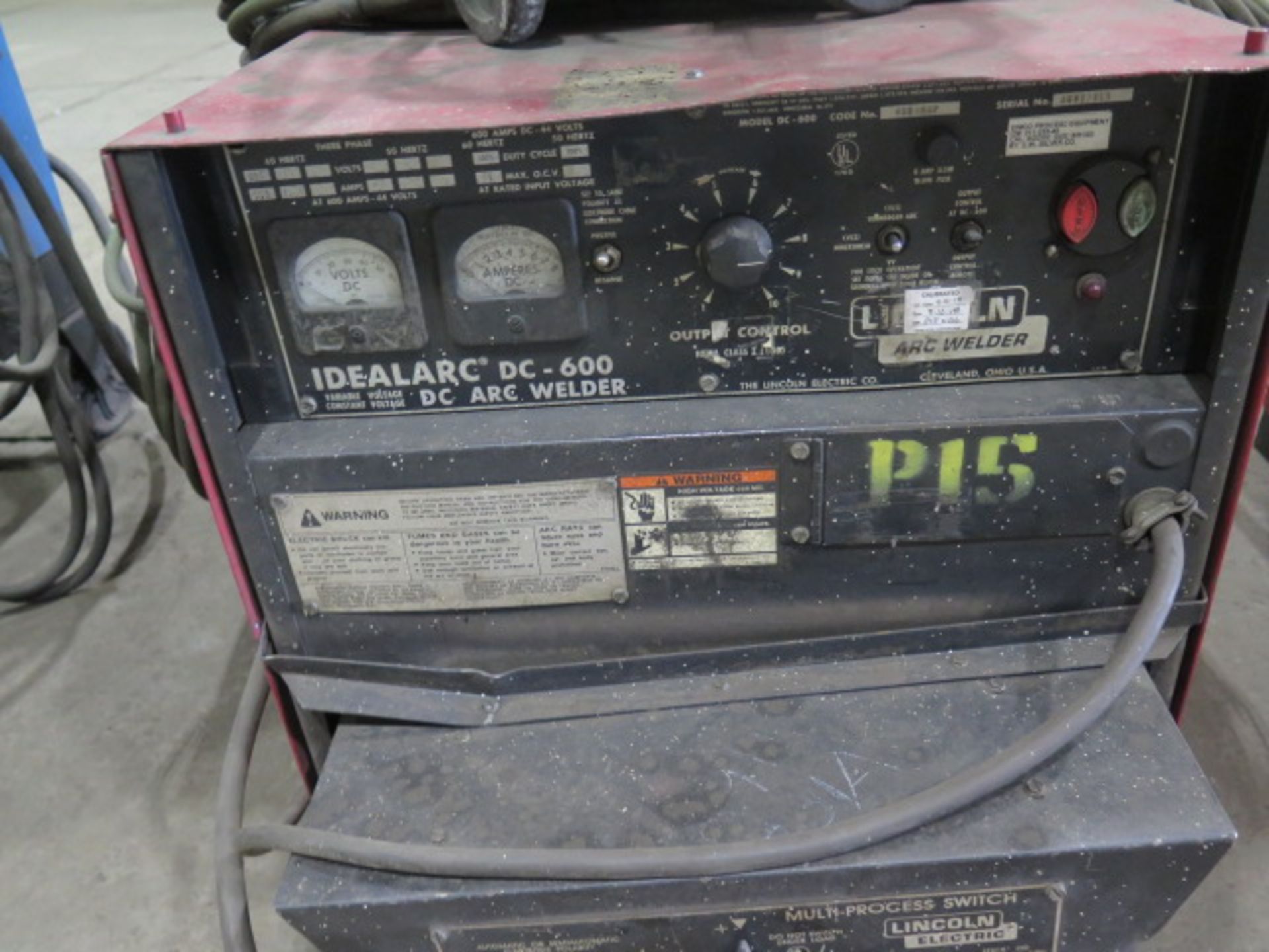 Lincoln Idealarc DC-600 CV-CC DC Arc Welding Power Source w/ Lincoln Multi-Process Switch, Lincoln - Image 4 of 5