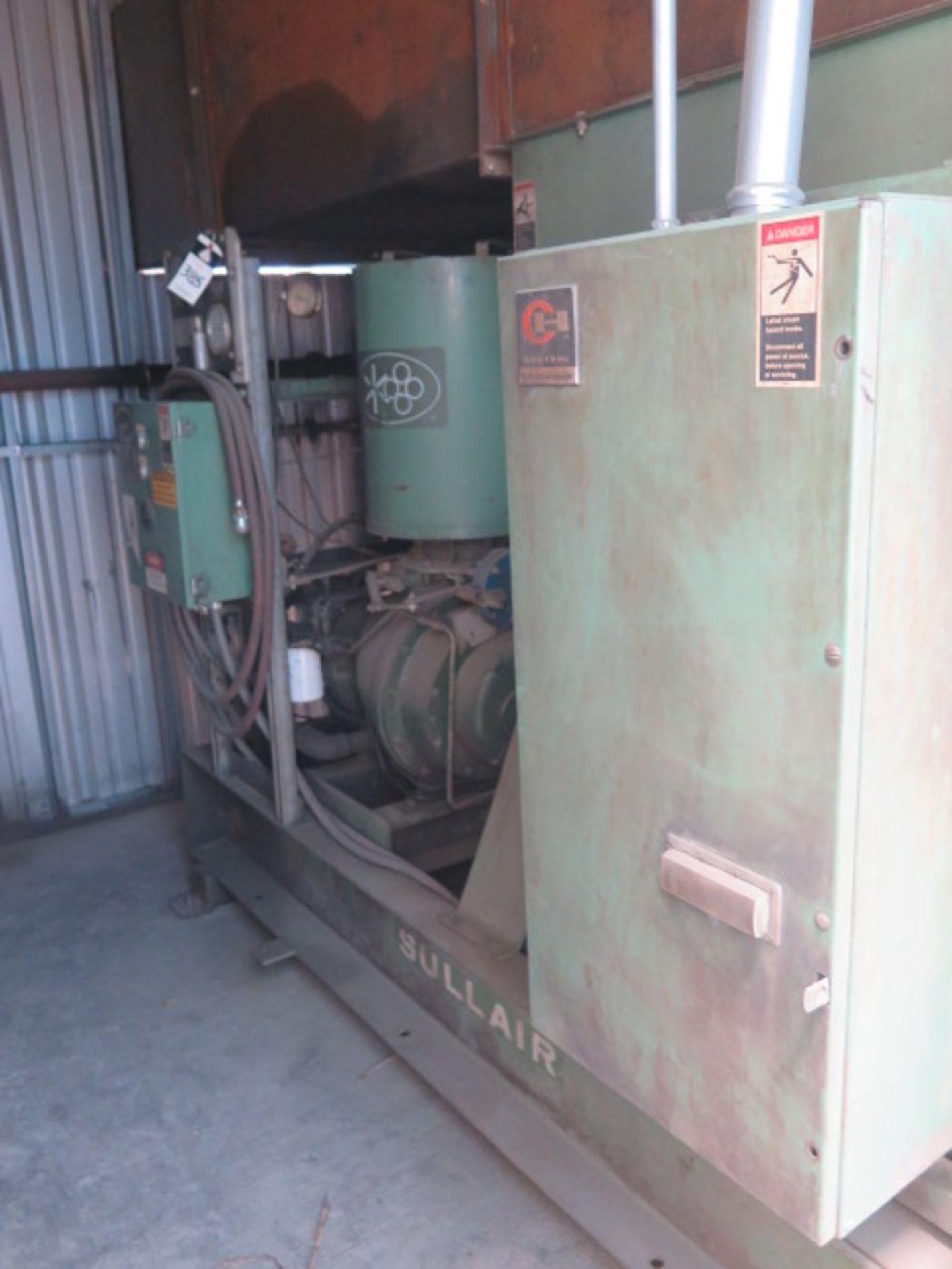 Sullair mdl. 20-125H 125Hp Rotary Screw Air Compressor s/n 003-52064 w/ Precooler, 18,465 Hours, 400