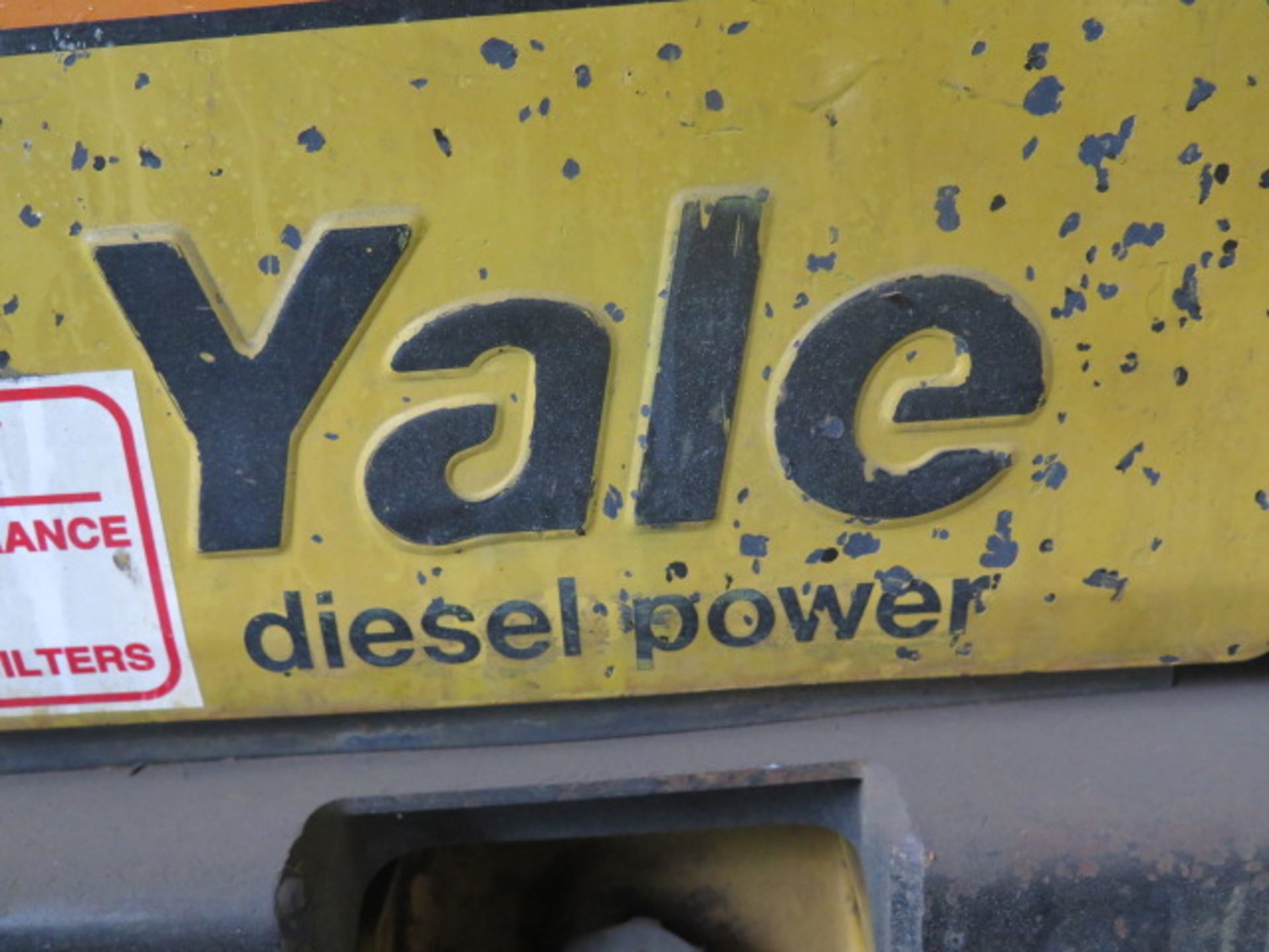 Yale CDP080LGNUBV120 8000 Lb Cap Diesel Forklift s/n B813D03429V w/ 3-Stage Mast, 178” Lift - Image 8 of 8