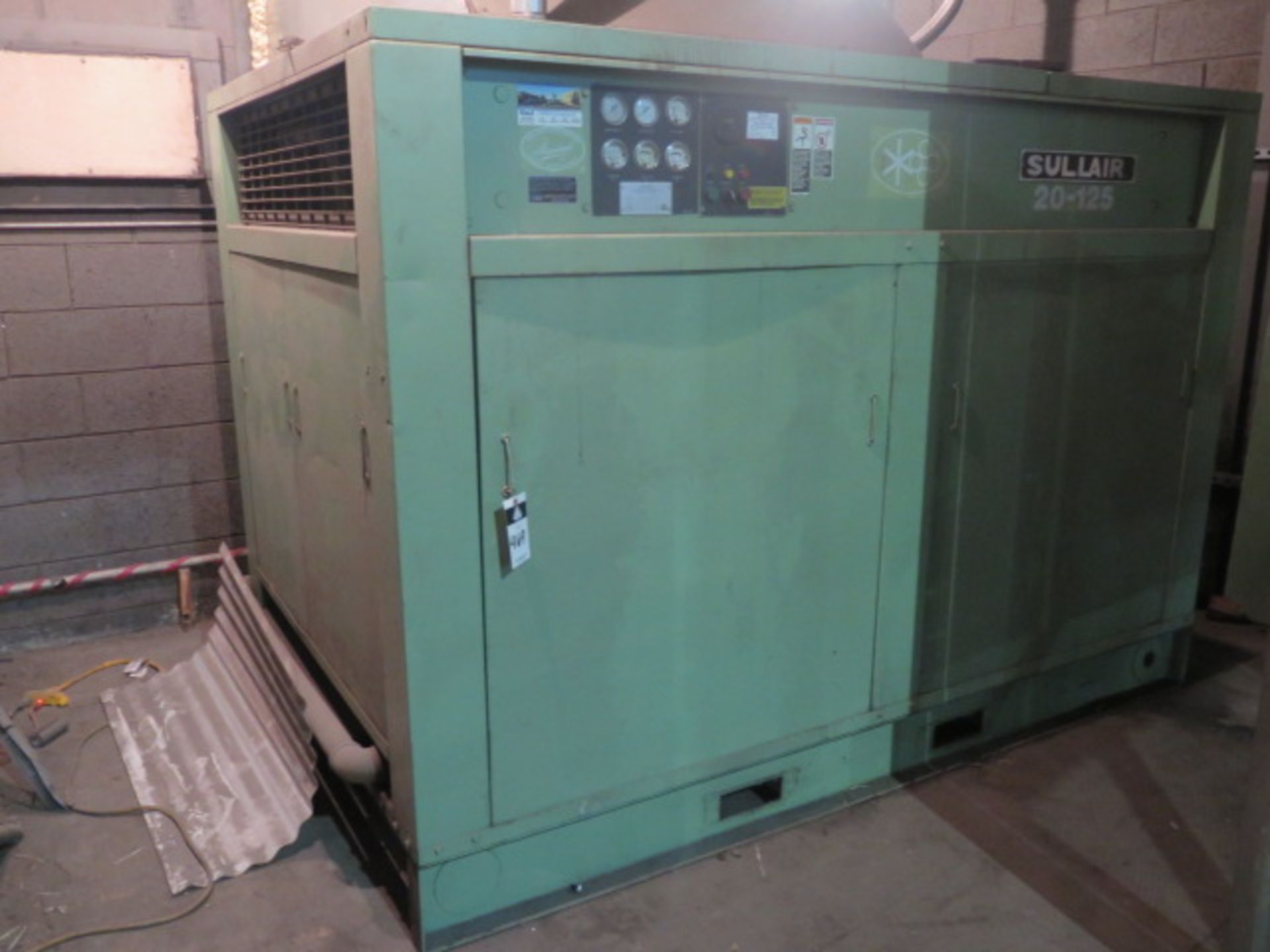 Sullair mdl. 20-125H 125Hp Rotary Screw Air Compressor s/n 003-93703 w/ 54,149 Hours - Image 2 of 6