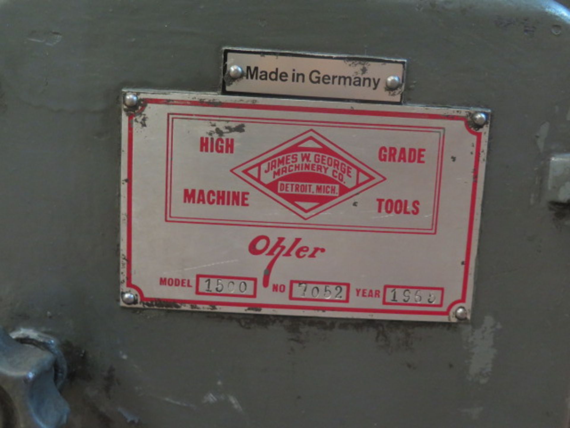 Ohler mdl. 1500 58” Saw Blade Sharpener s/n 7052 - Image 8 of 8