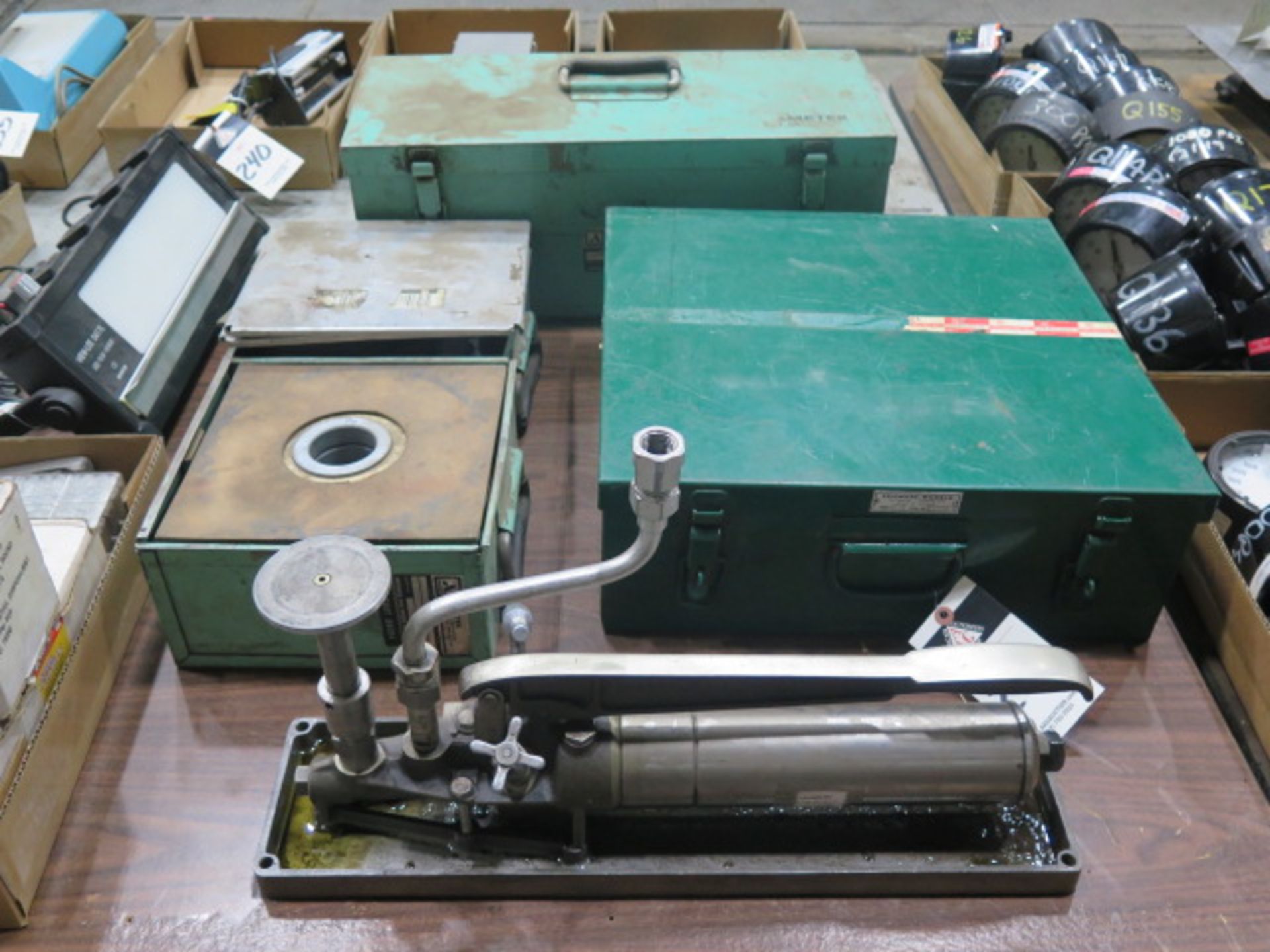 Mansfield & Green Dead Weight Tester and Skidmore Wilhelm mdl. HS-100 Bolt Tension Calibrator
