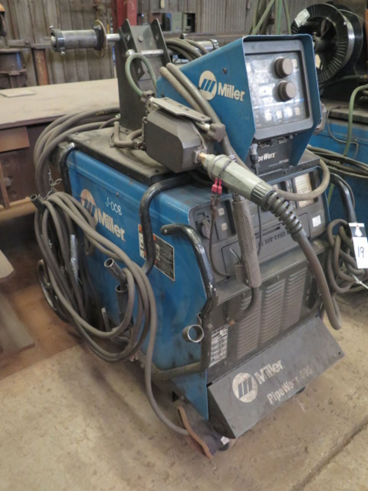 Miller “Pipe Worx 400” MIG-TIG-Stick Welding Power Source s/n MB020280G w/ Miller Dual Source Wire - Image 3 of 7