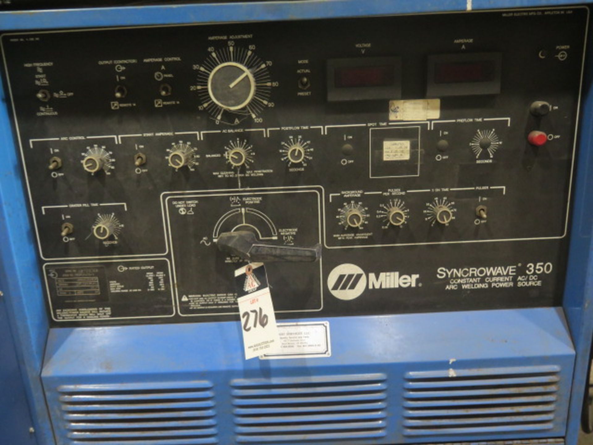 Miller Squarewave 350 CC-AC/DC Arc Welding Power Source s/n KC255304 - Image 4 of 5