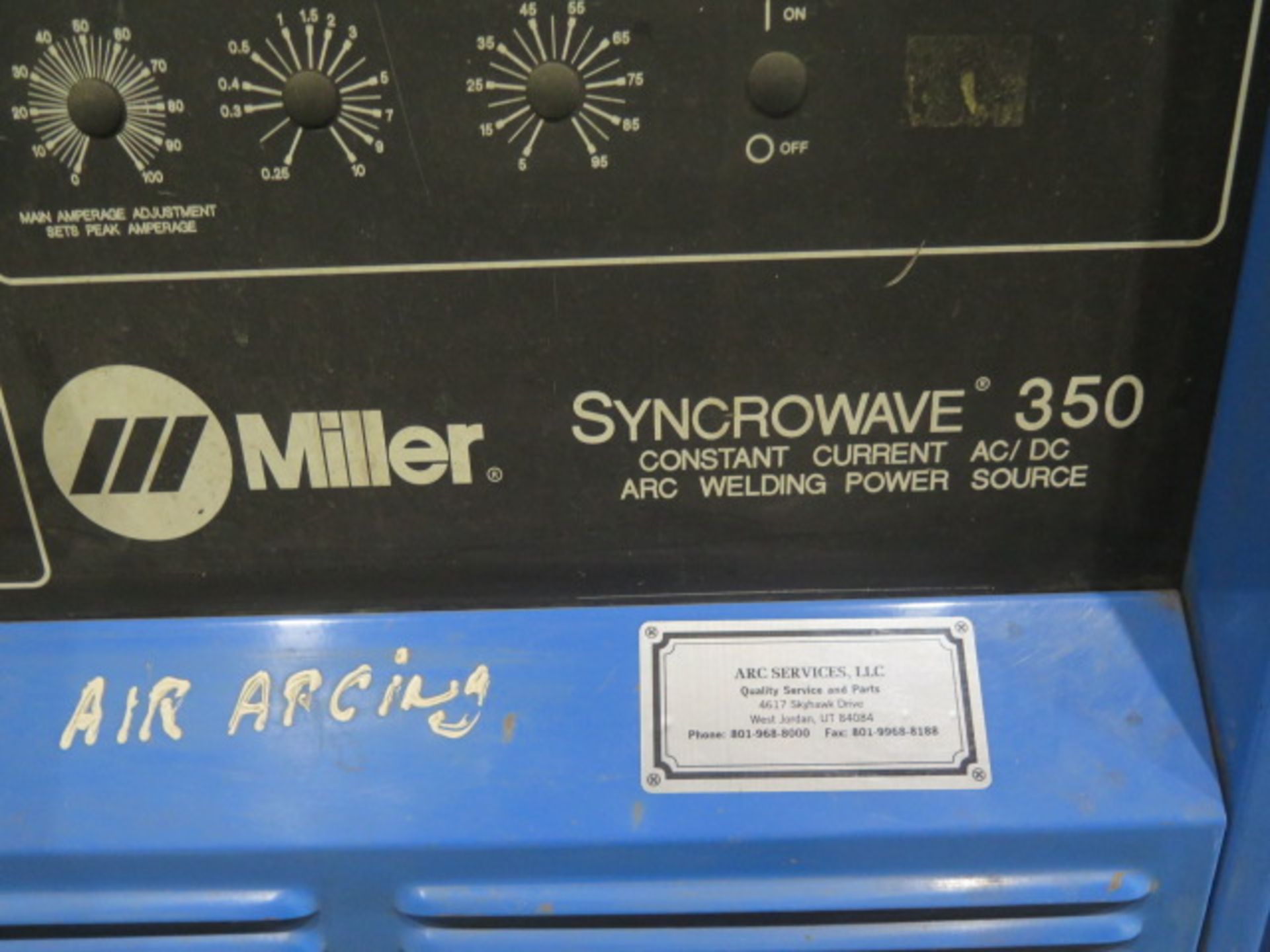 Miller Squarewave 350 CC-AC/DC Arc Welding Power Source s/n KC233771 - Image 4 of 4