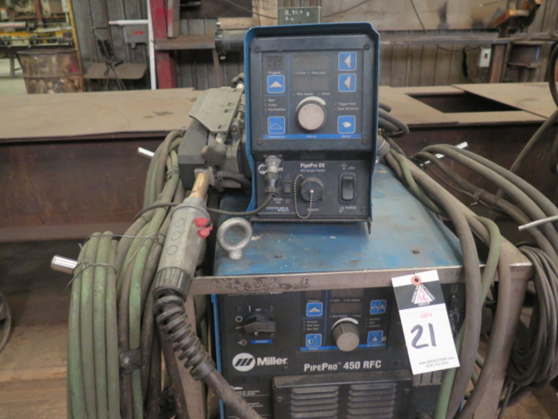 Miller Pipe Pro 450 RFC Arc Welding Power Source s/n LH330254G w/ Miller Pipe Pro DX Wire Feeder - Image 3 of 6