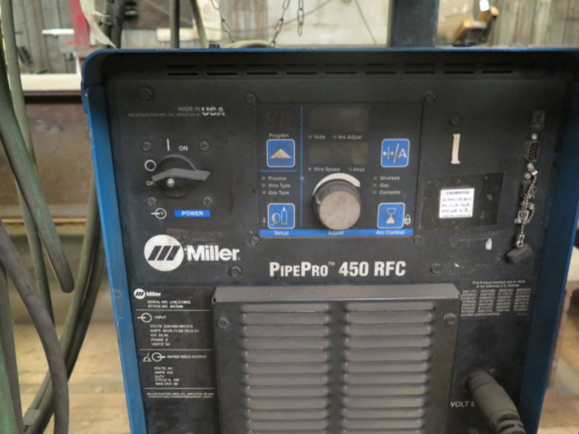 Miller Pipe Pro 450 RFC Arc Welding Power Source s/n LH230189G w/ Miller Pipe Pro DX Wire Feeder - Image 4 of 8