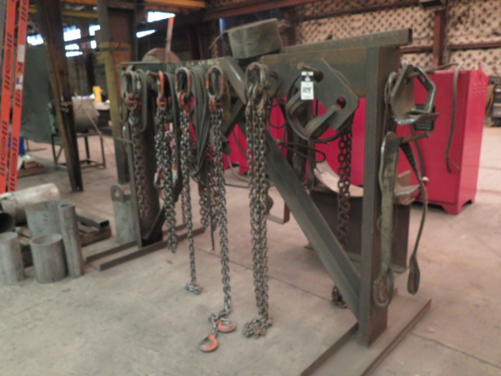 Chain Slings and Rack