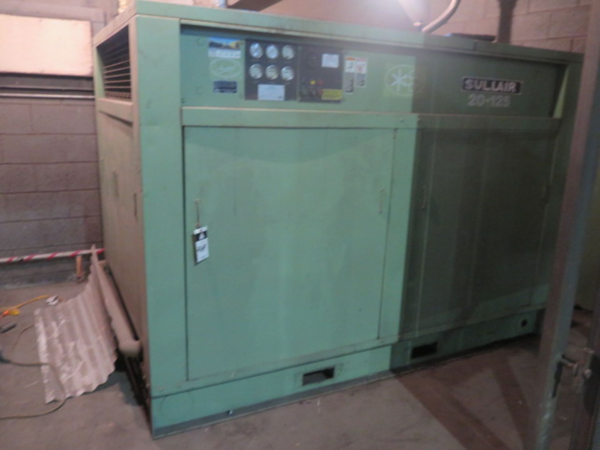 Sullair mdl. 20-125H 125Hp Rotary Screw Air Compressor s/n 003-93703 w/ 54,149 Hours