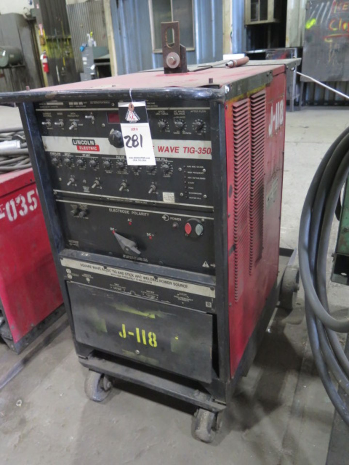 Lincoln Squarewave TIG-350 Square Wave AC/DC TIG and Stick Arc Welding Power Source with High - Image 3 of 4