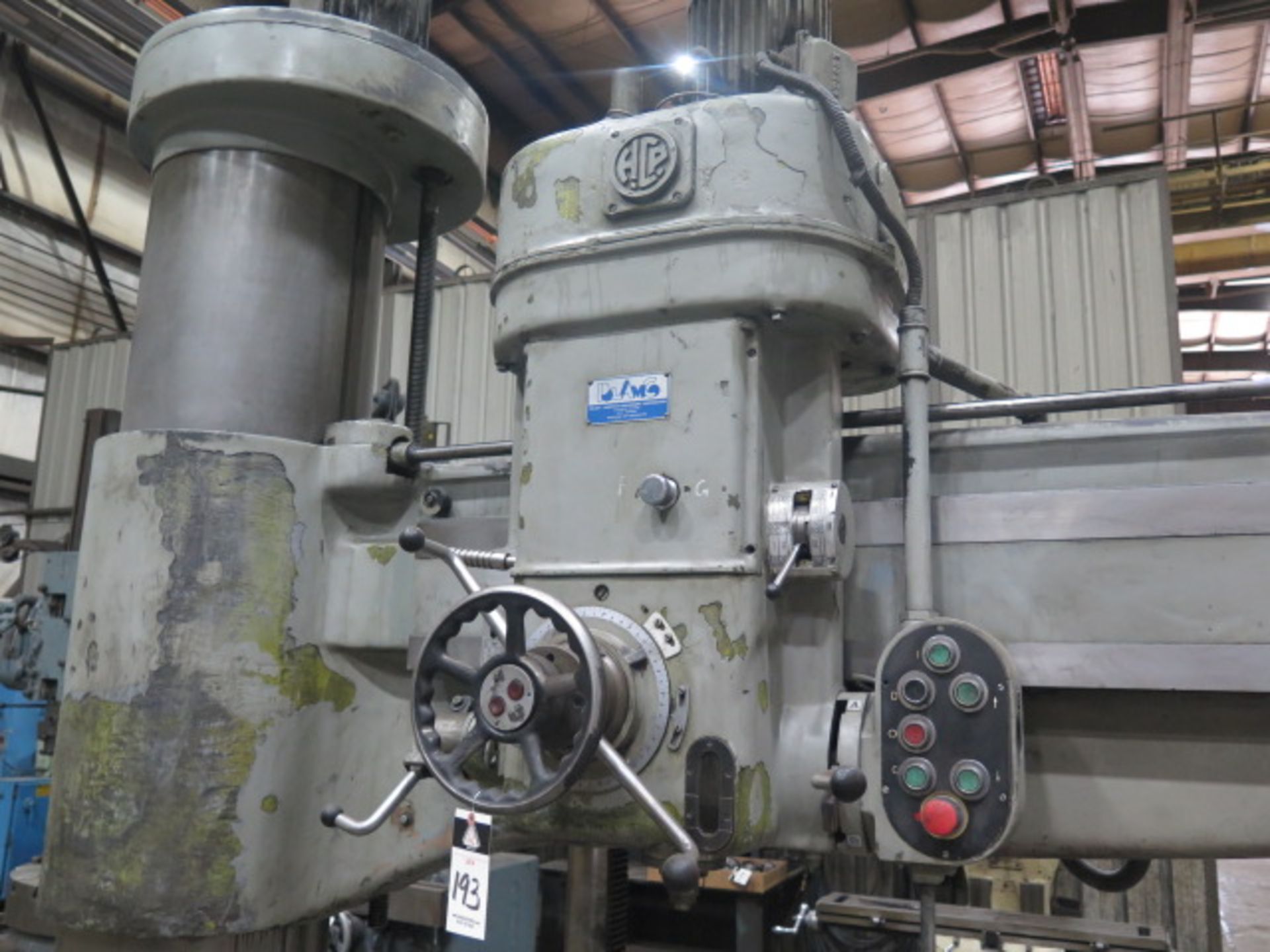 Polamco 17” Column x 60” Radial Arm Drill w/ 30-1700 RPM, Power Column and Feeds - Image 4 of 8