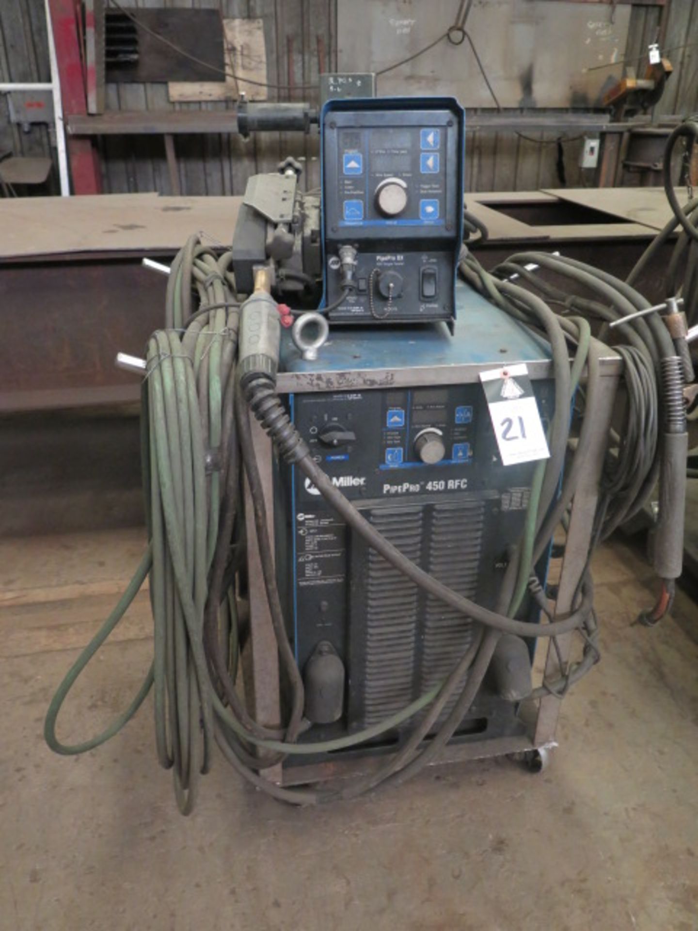 Miller Pipe Pro 450 RFC Arc Welding Power Source s/n LH330254G w/ Miller Pipe Pro DX Wire Feeder - Image 2 of 6