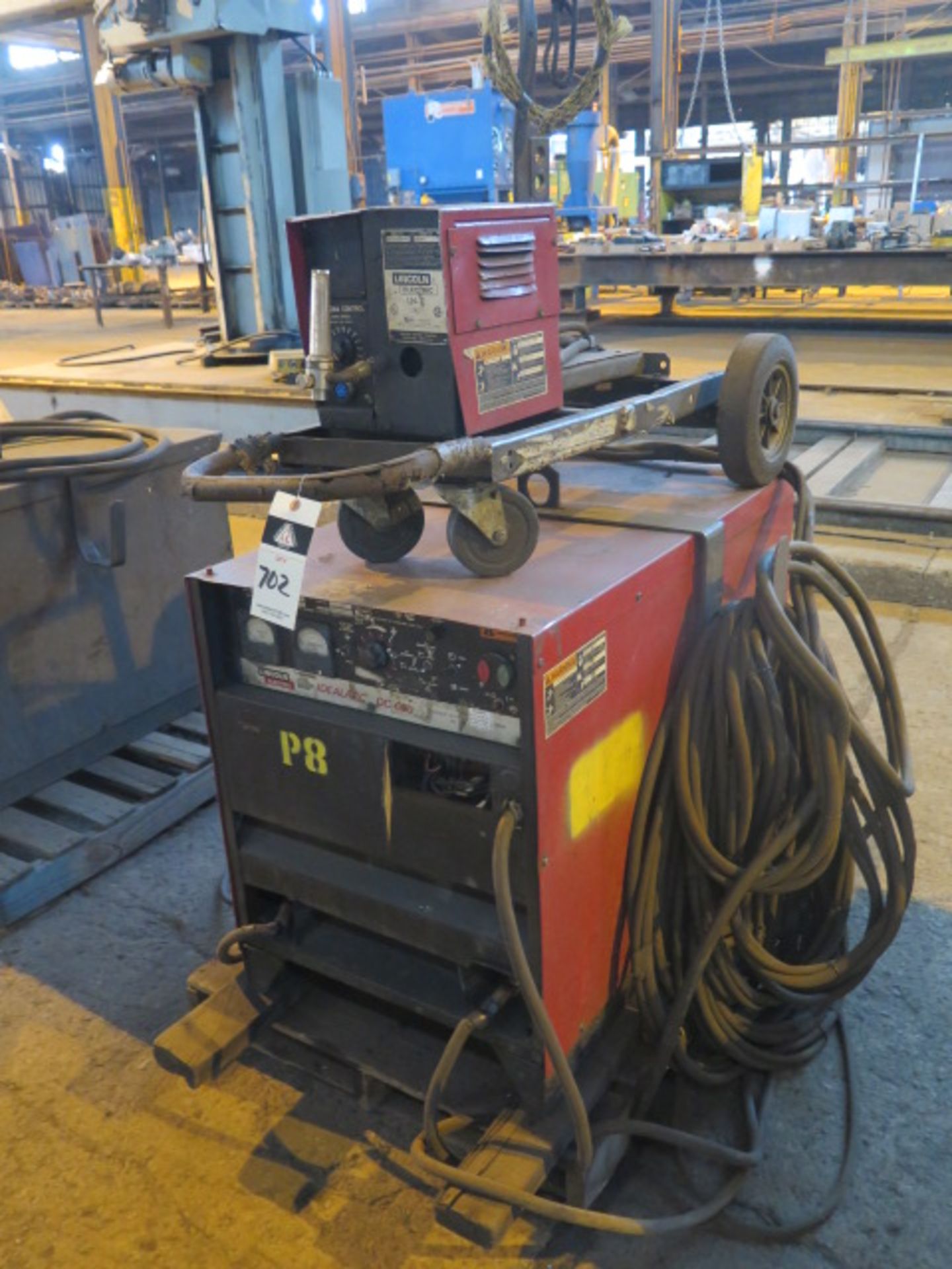 Lincoln Idealarc DC-600 VV-CV DC Arc Welding Power Source w/ Lincoln LN-7 Wire Feeder - Image 2 of 3