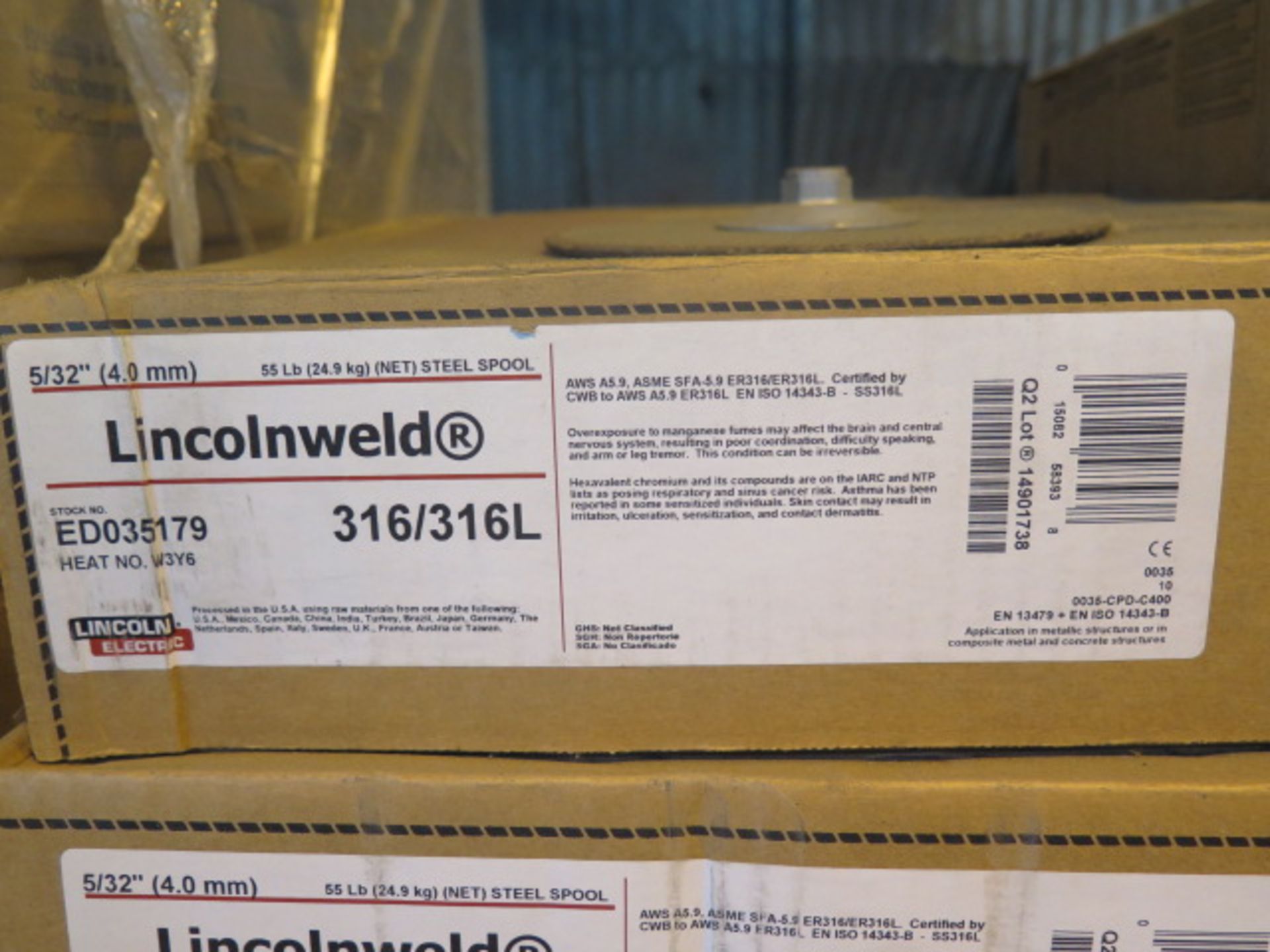 Lincoln Lincolnweld 316/316L Welding Wire (37) - Image 3 of 3
