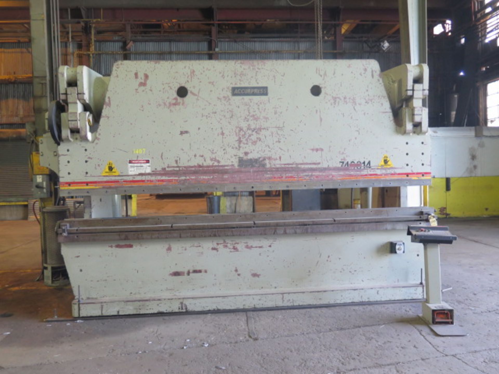 1998 Accurpress 740014 400 Ton x 14’ CNC Hydraulic Press Brake s/n 4750 (NO BACK GAGE) w/ Accurpress