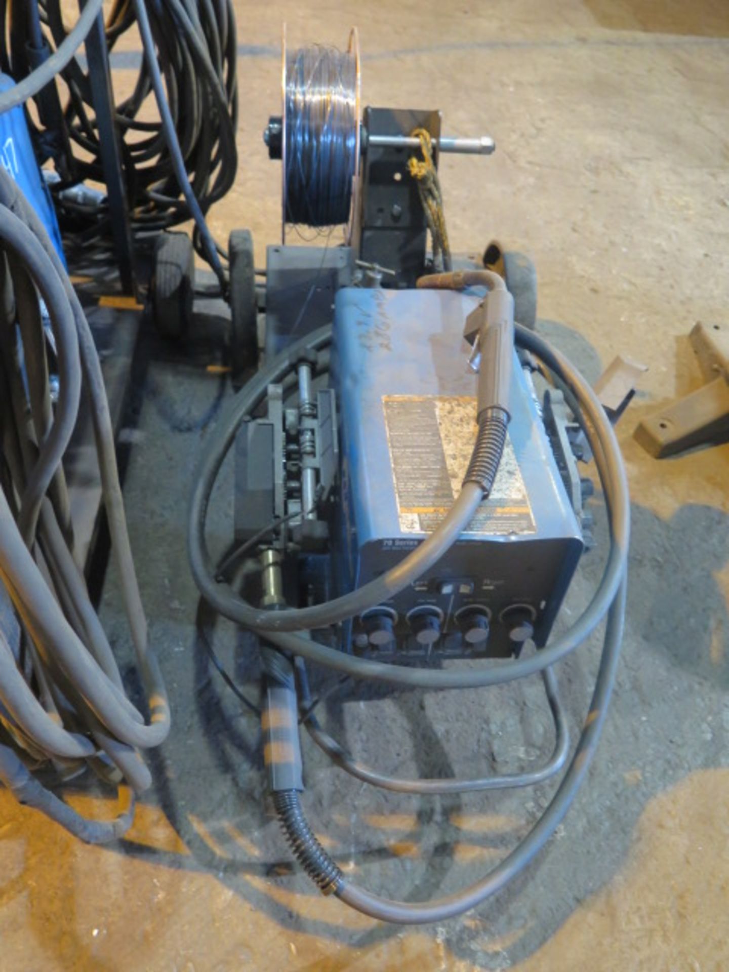 Miller XMT 450 CC/CV Arc Welding Power Source s/n MC450116U w/ Miller 70 Series Wire Feeder - Image 3 of 5